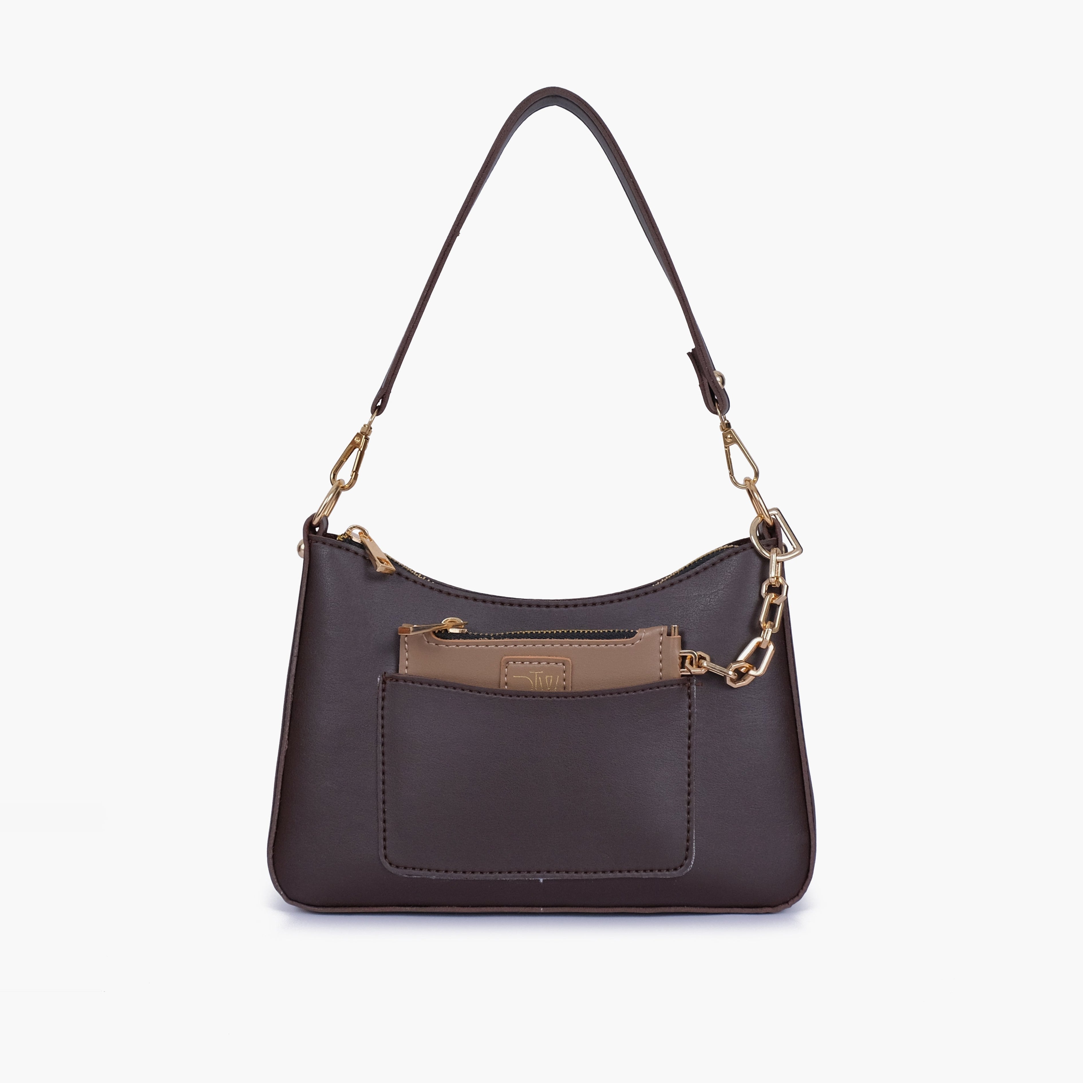 Dark brown hobo evening bag