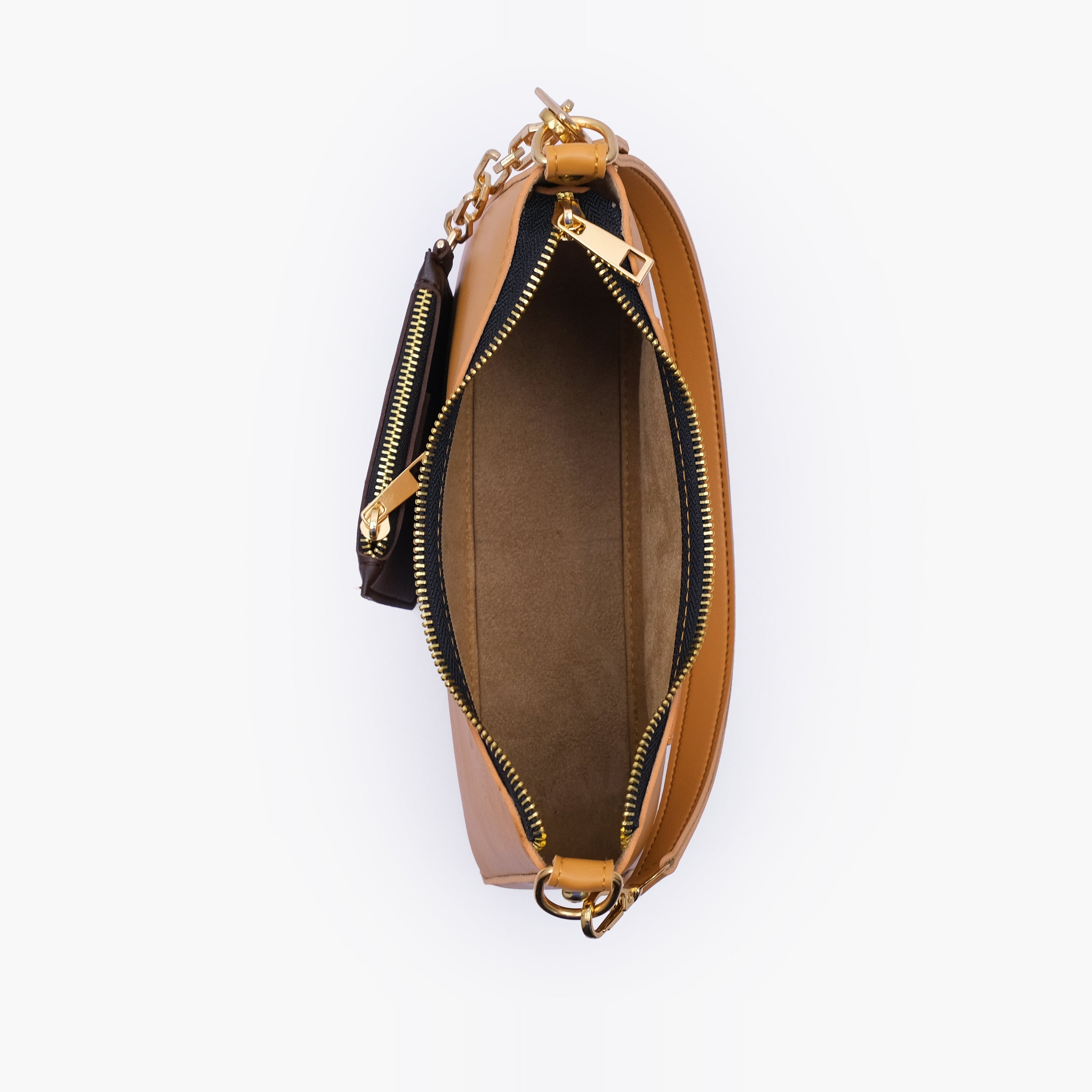 Mustard hobo evening bag