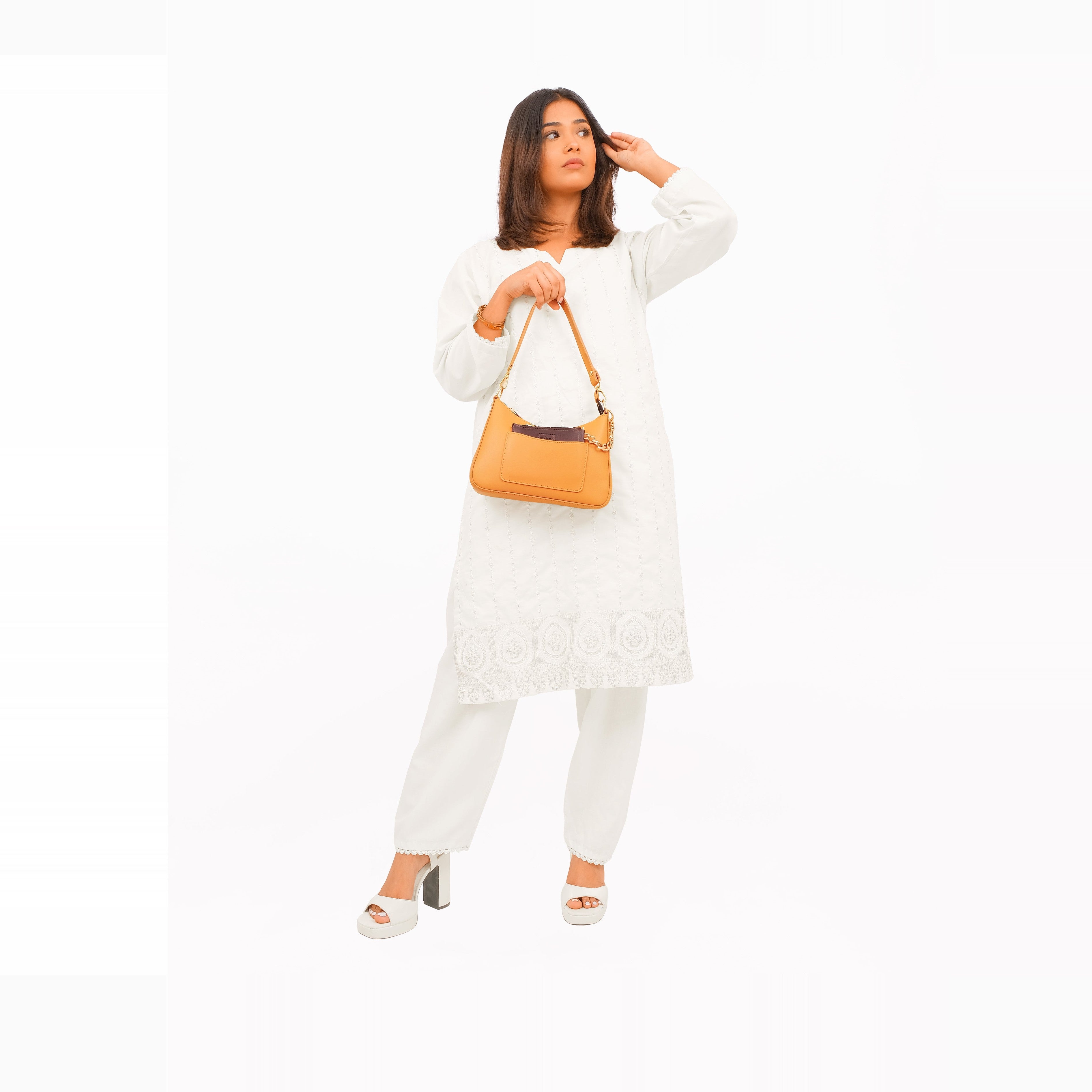 Mustard hobo evening bag