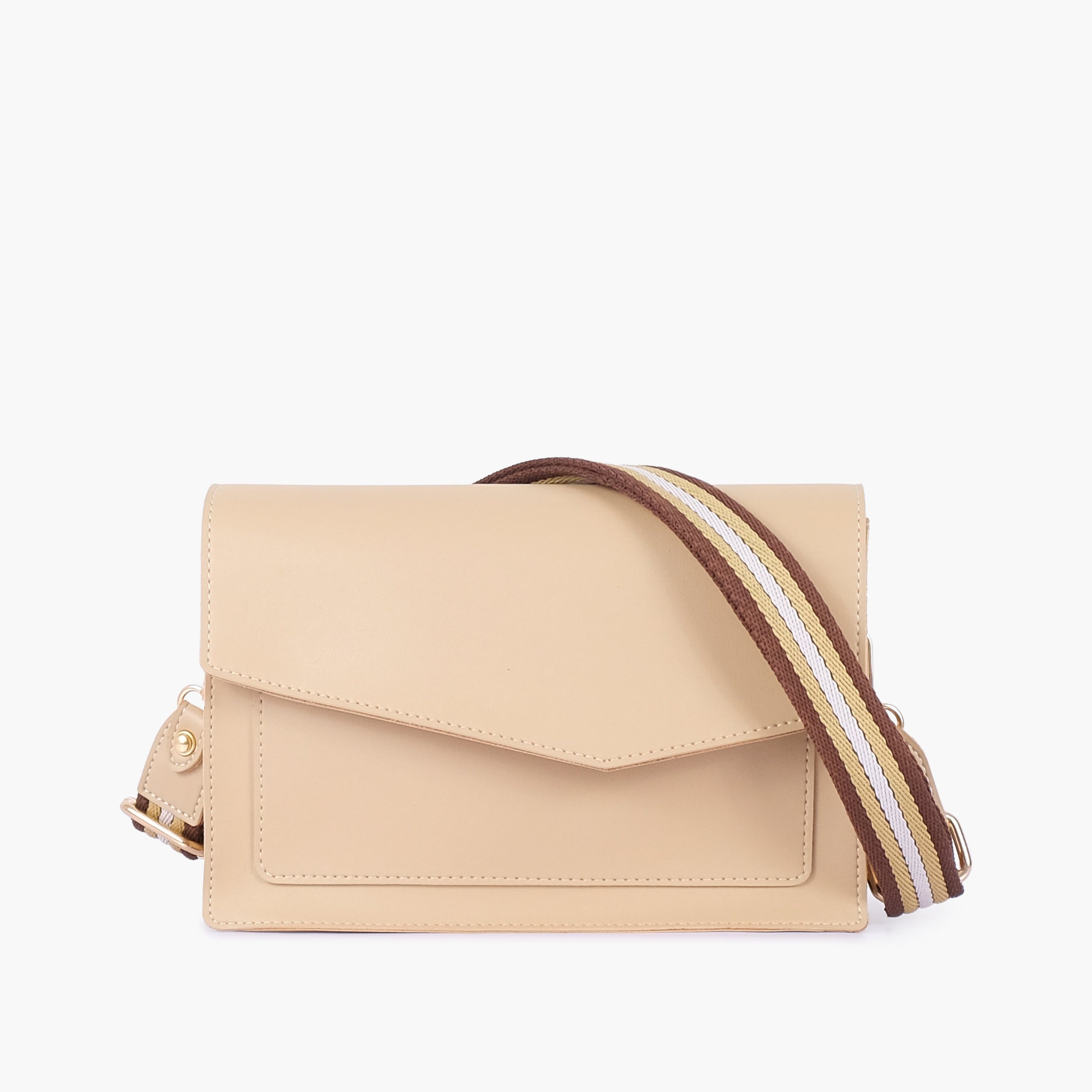 Off-white half flap cross-body bag