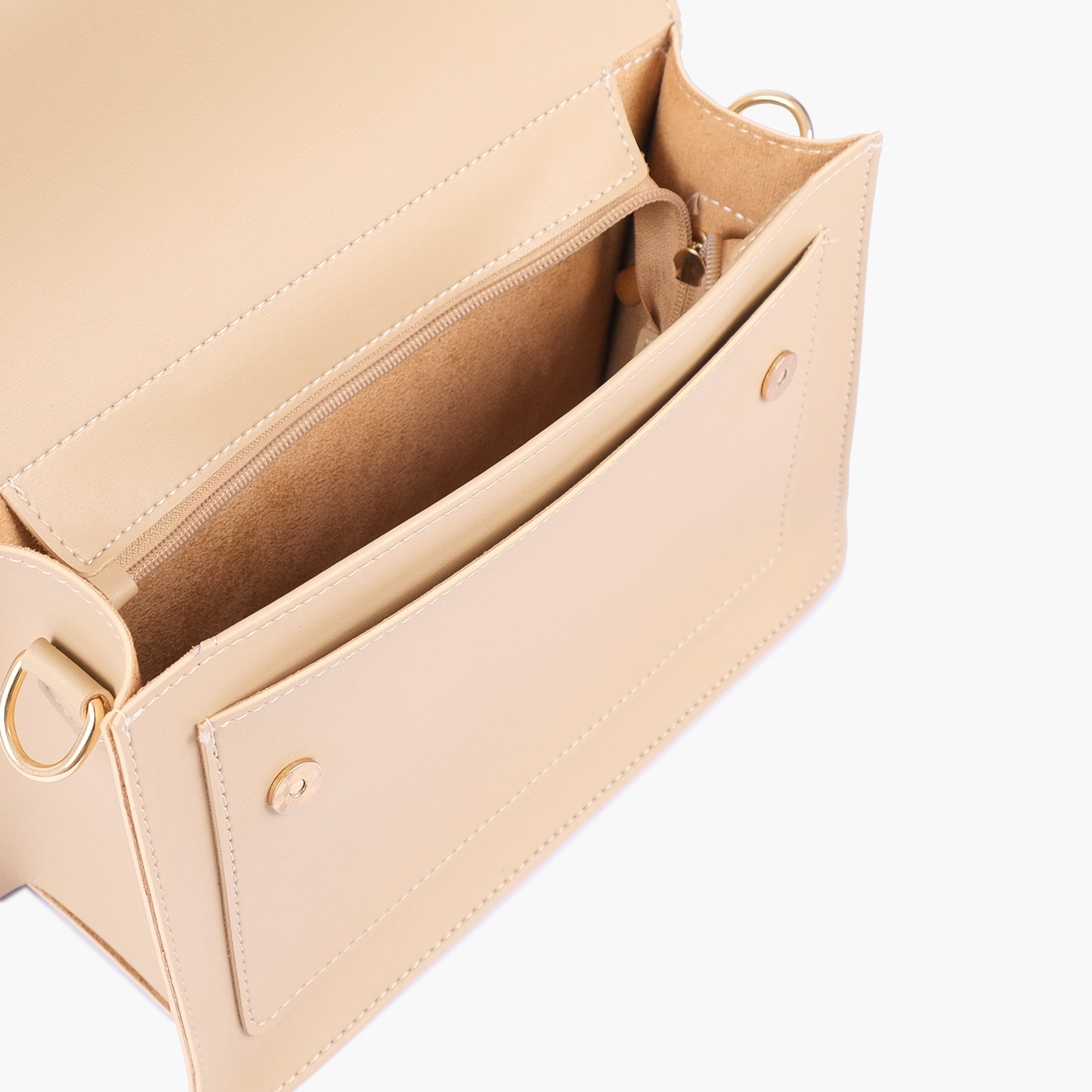 Off-white half flap cross-body bag
