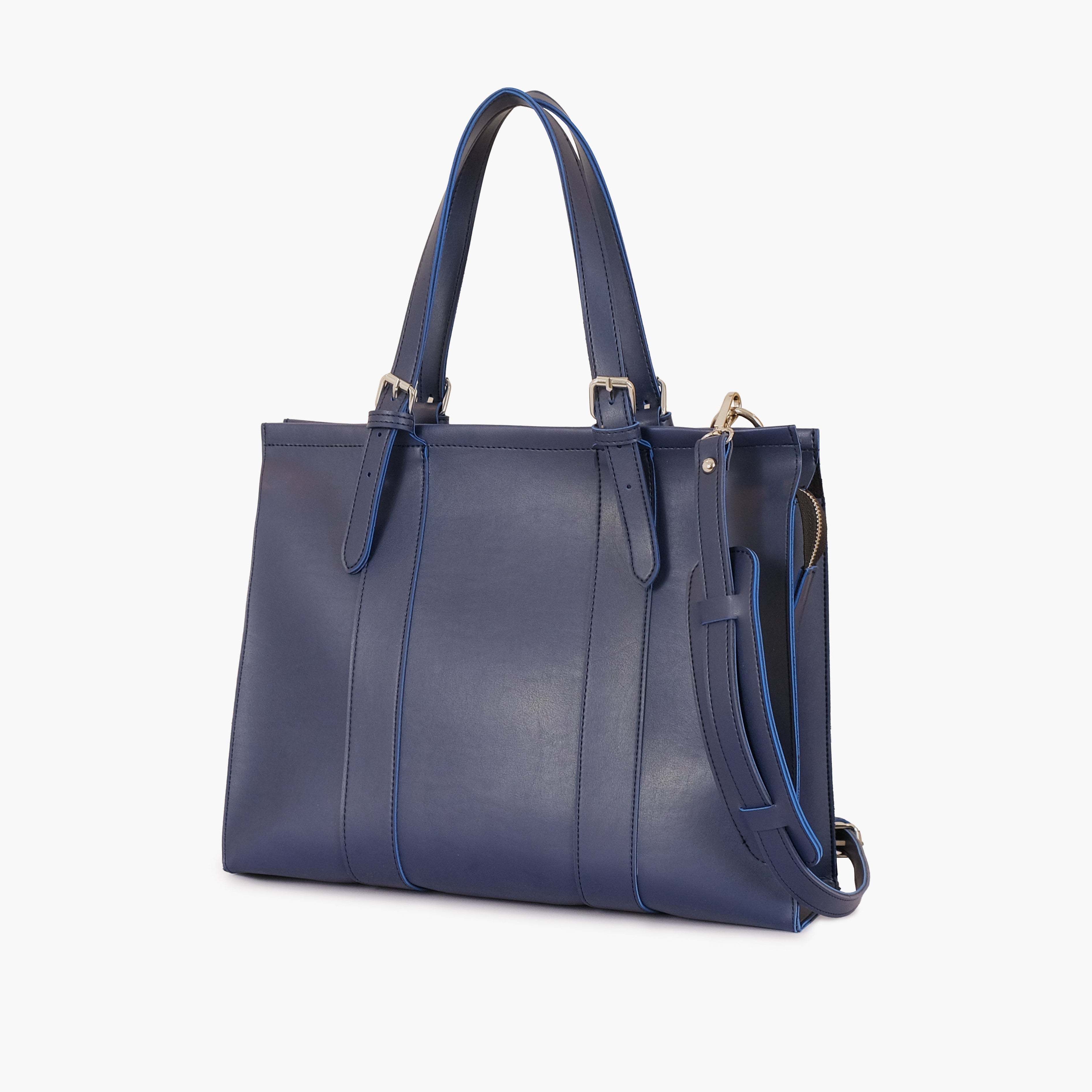 Blue laptop bag with sleeve