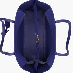 Dark blue luxe everyday tote