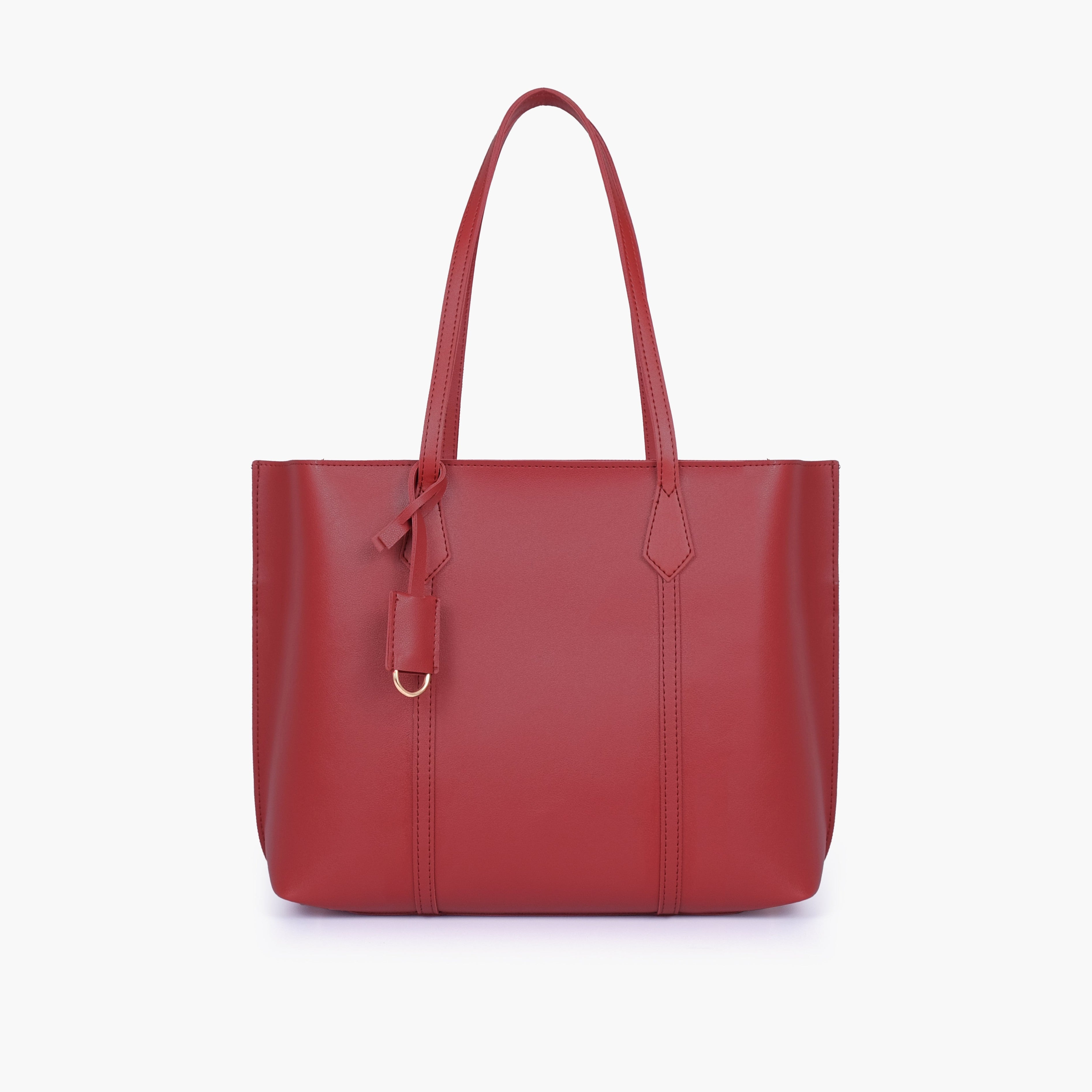 Maroon luxe everyday tote