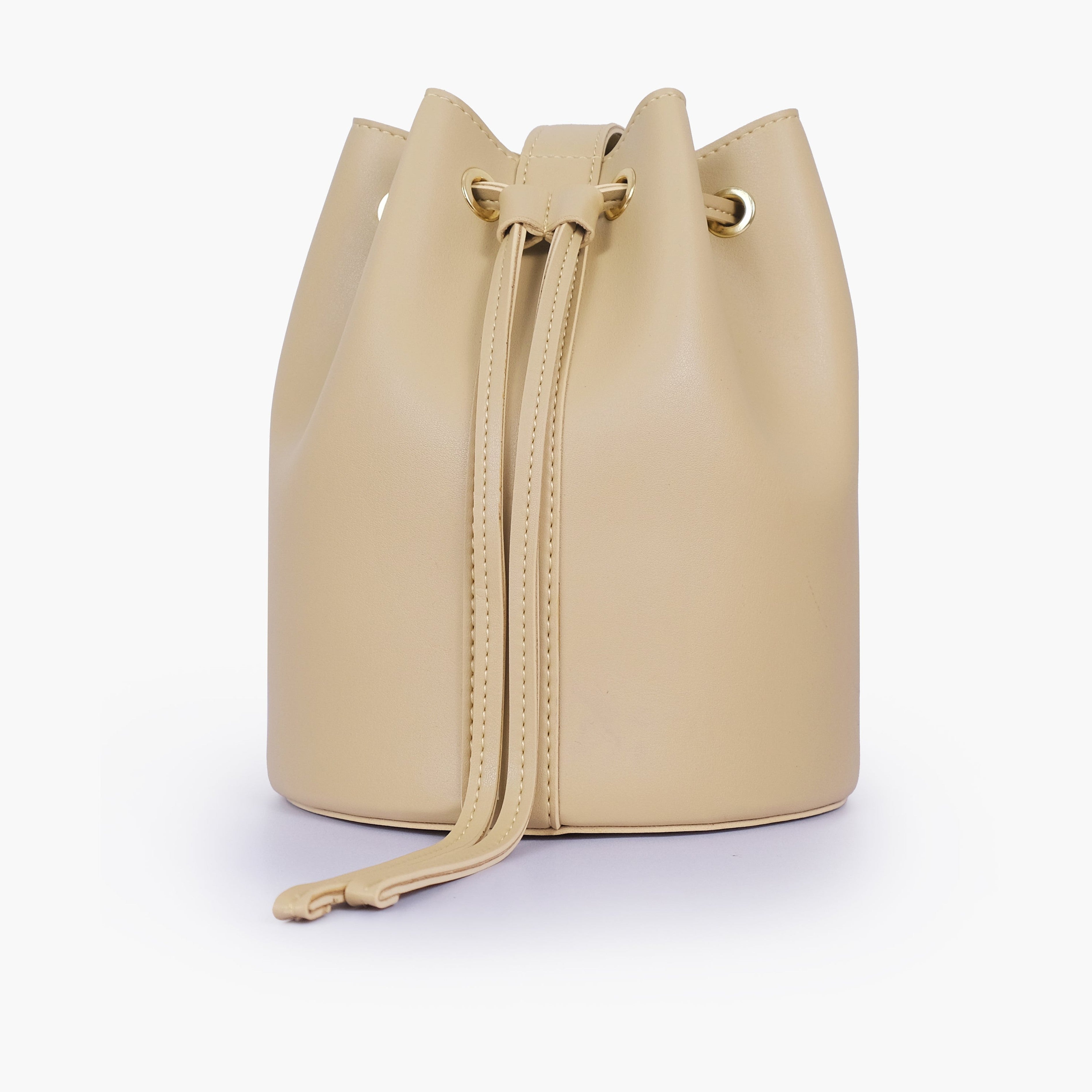 Off-white loop handle bucket bag