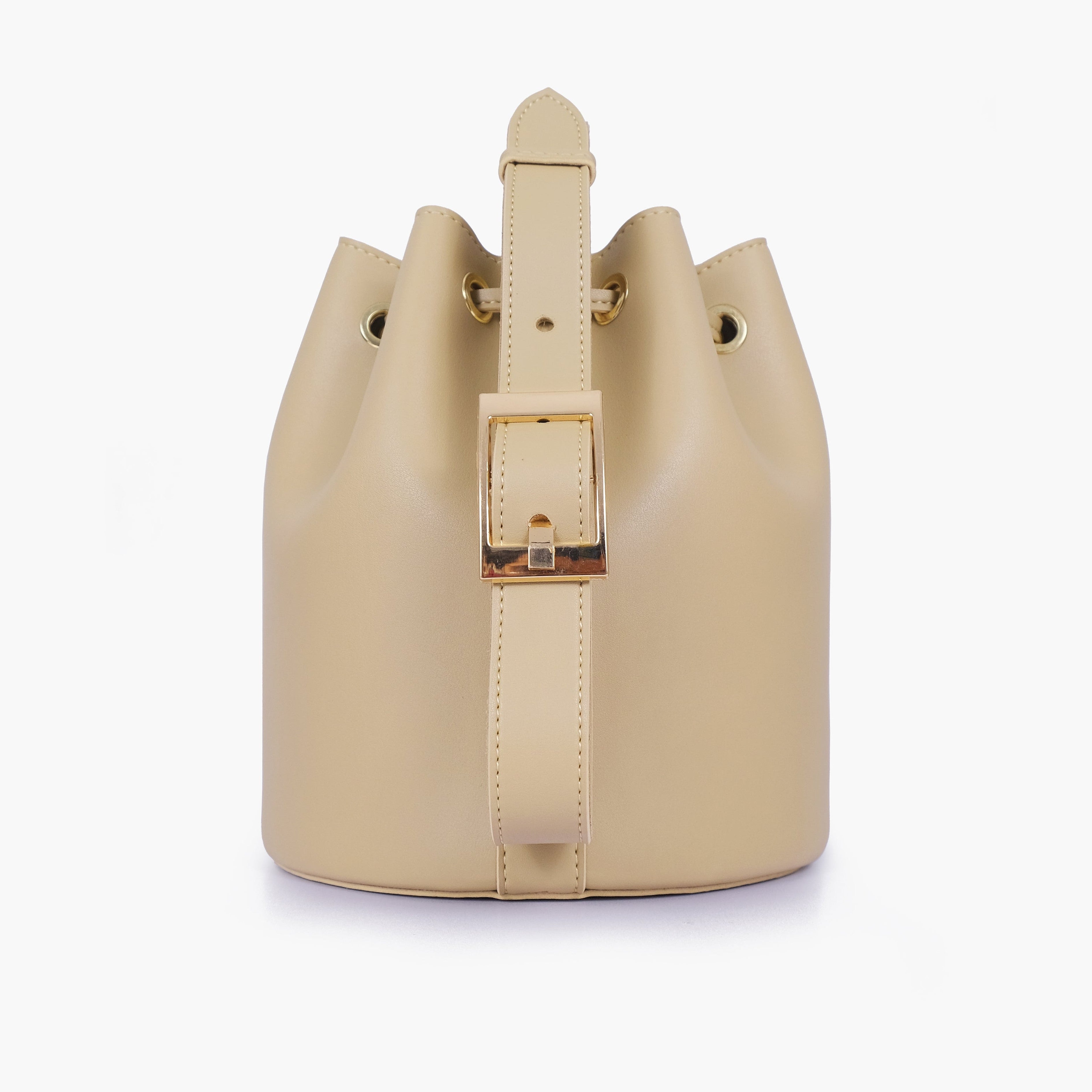 Off-white loop handle bucket bag