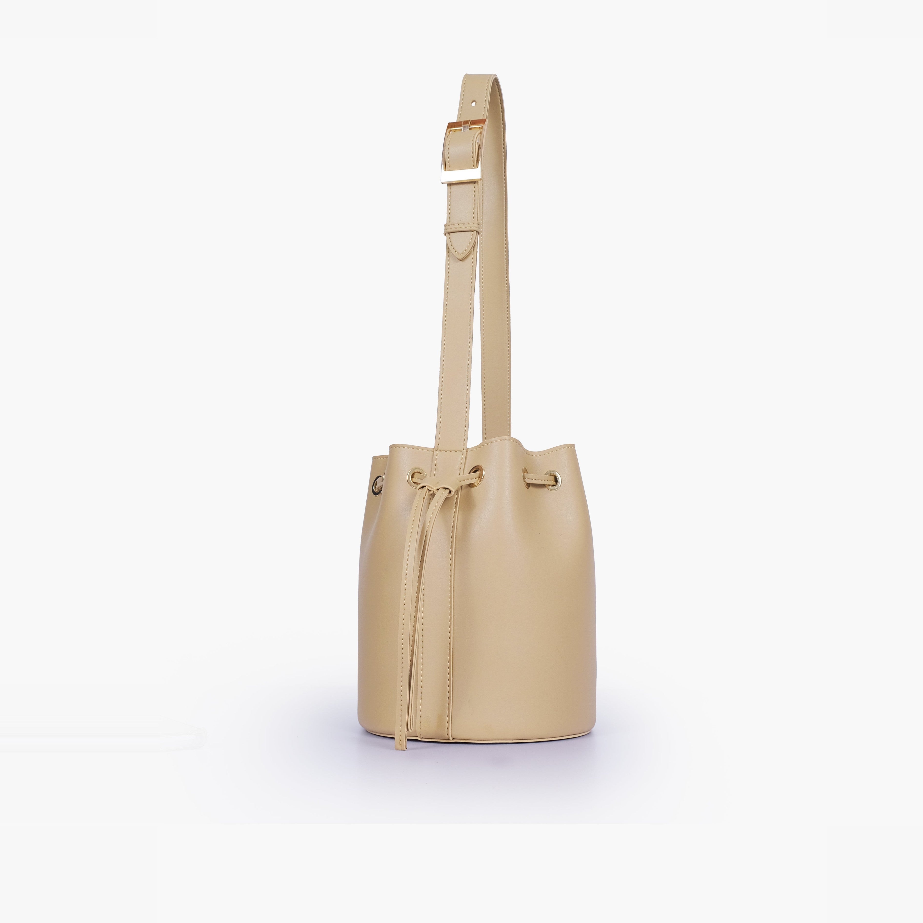 Off-white loop handle bucket bag