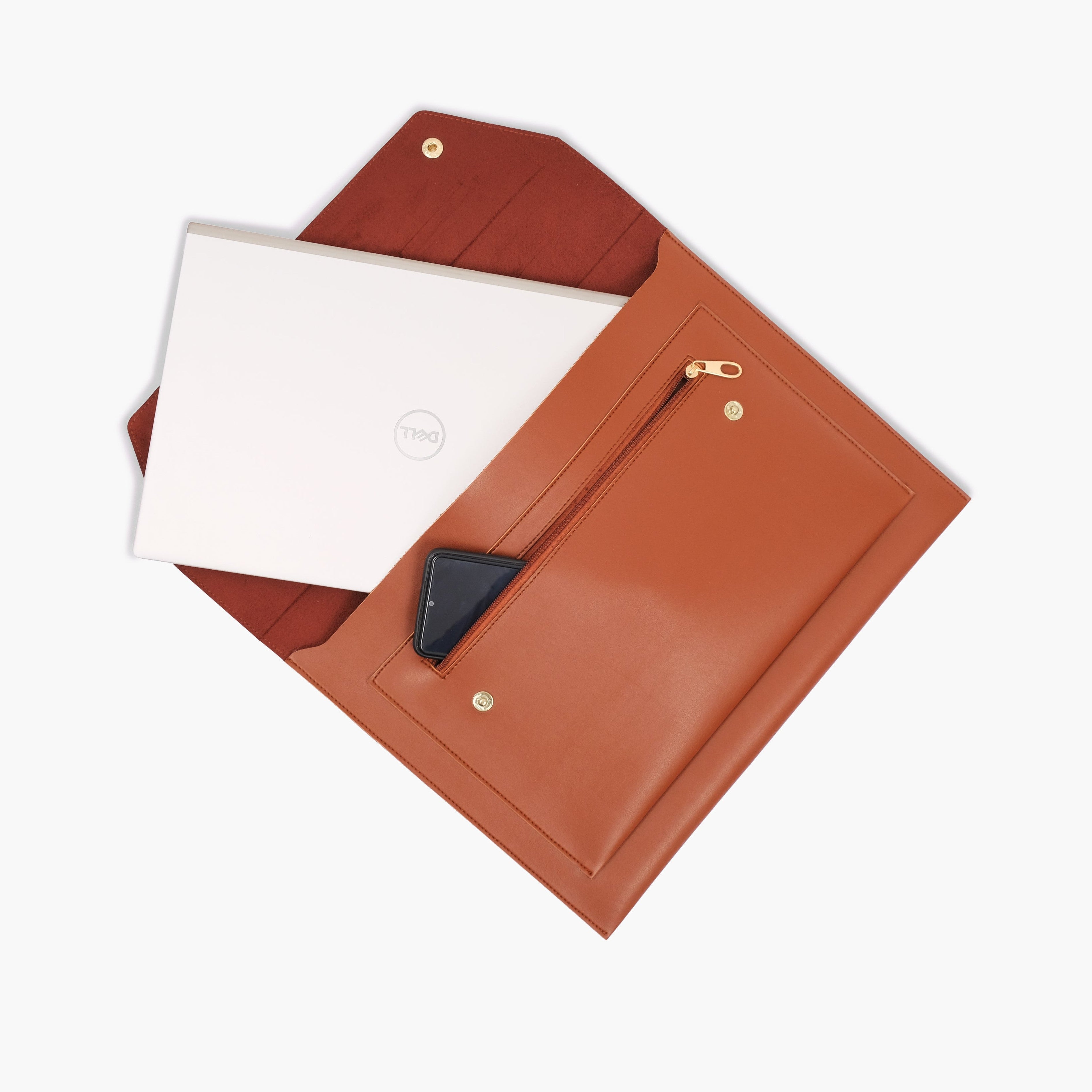 Brown laptop sleeve 17"