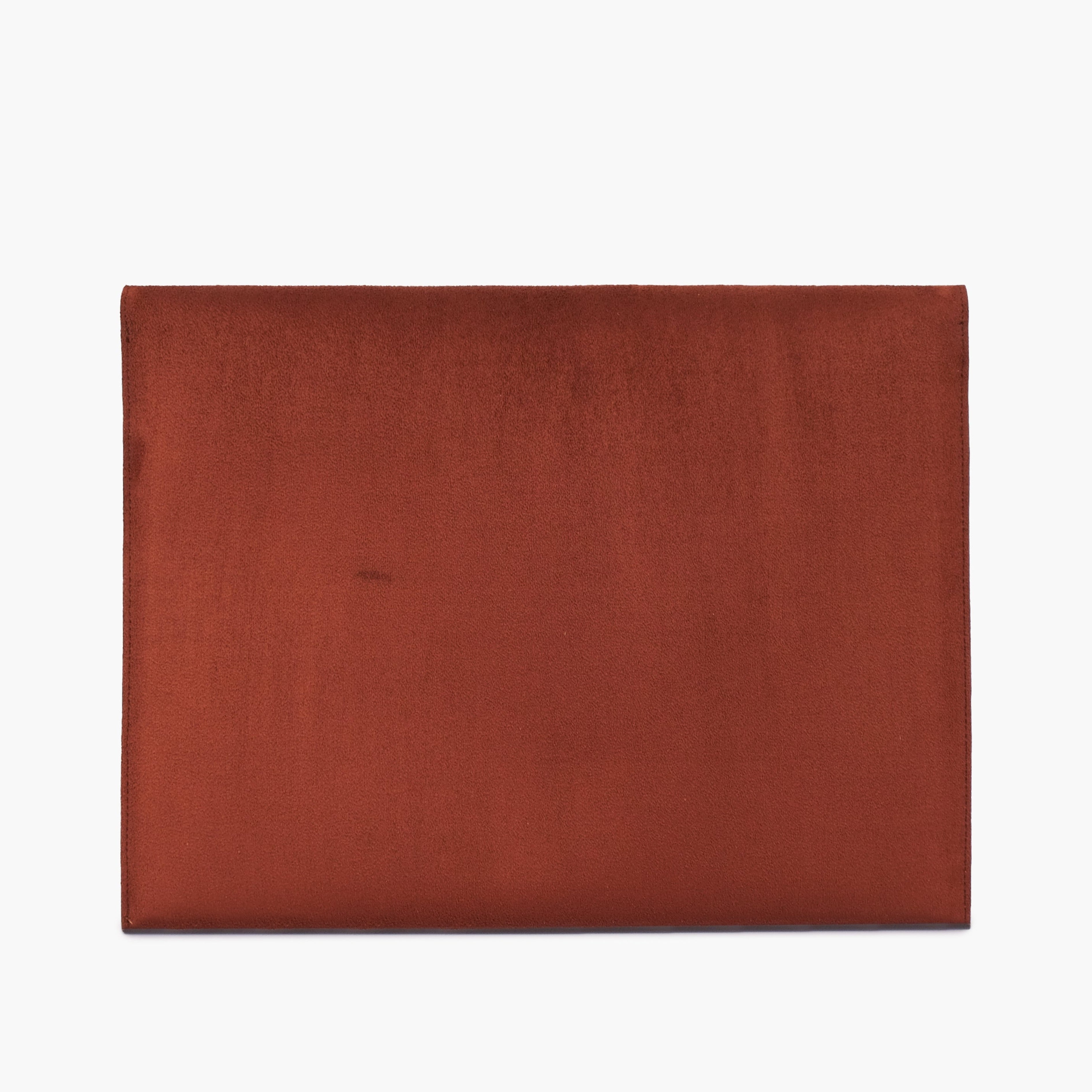 Dark brown suede laptop sleeve 17"