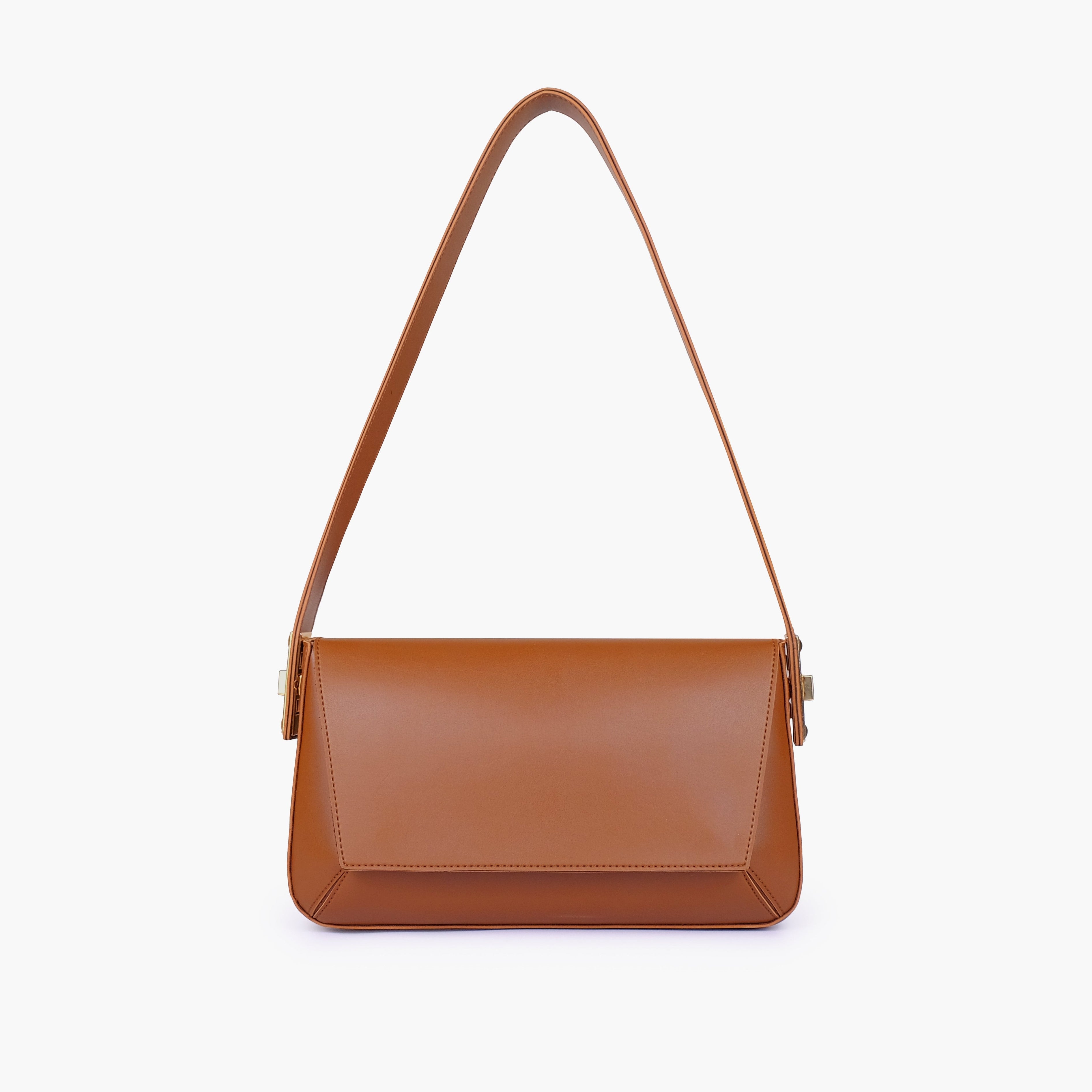 Brown mini flap bag