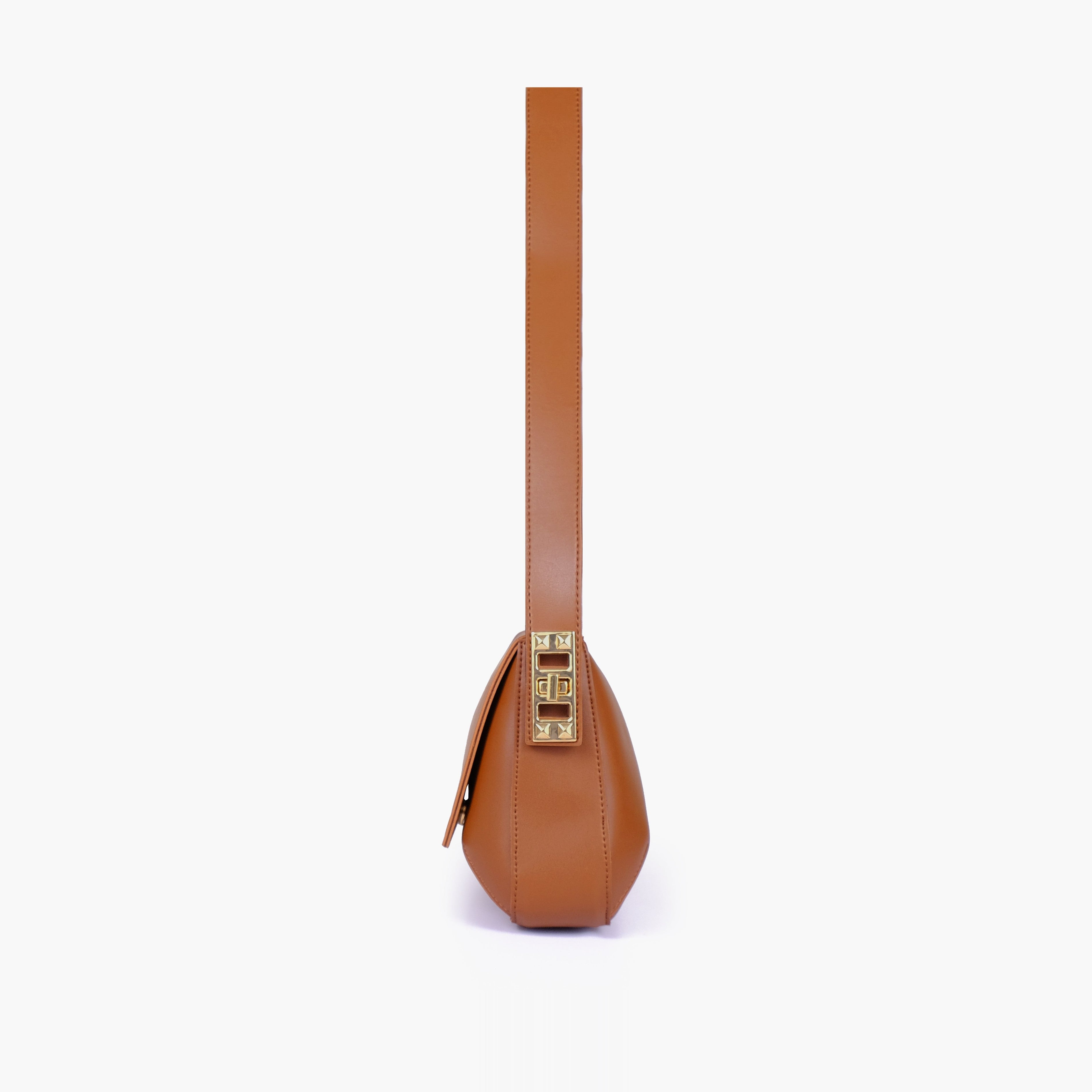Brown mini flap bag