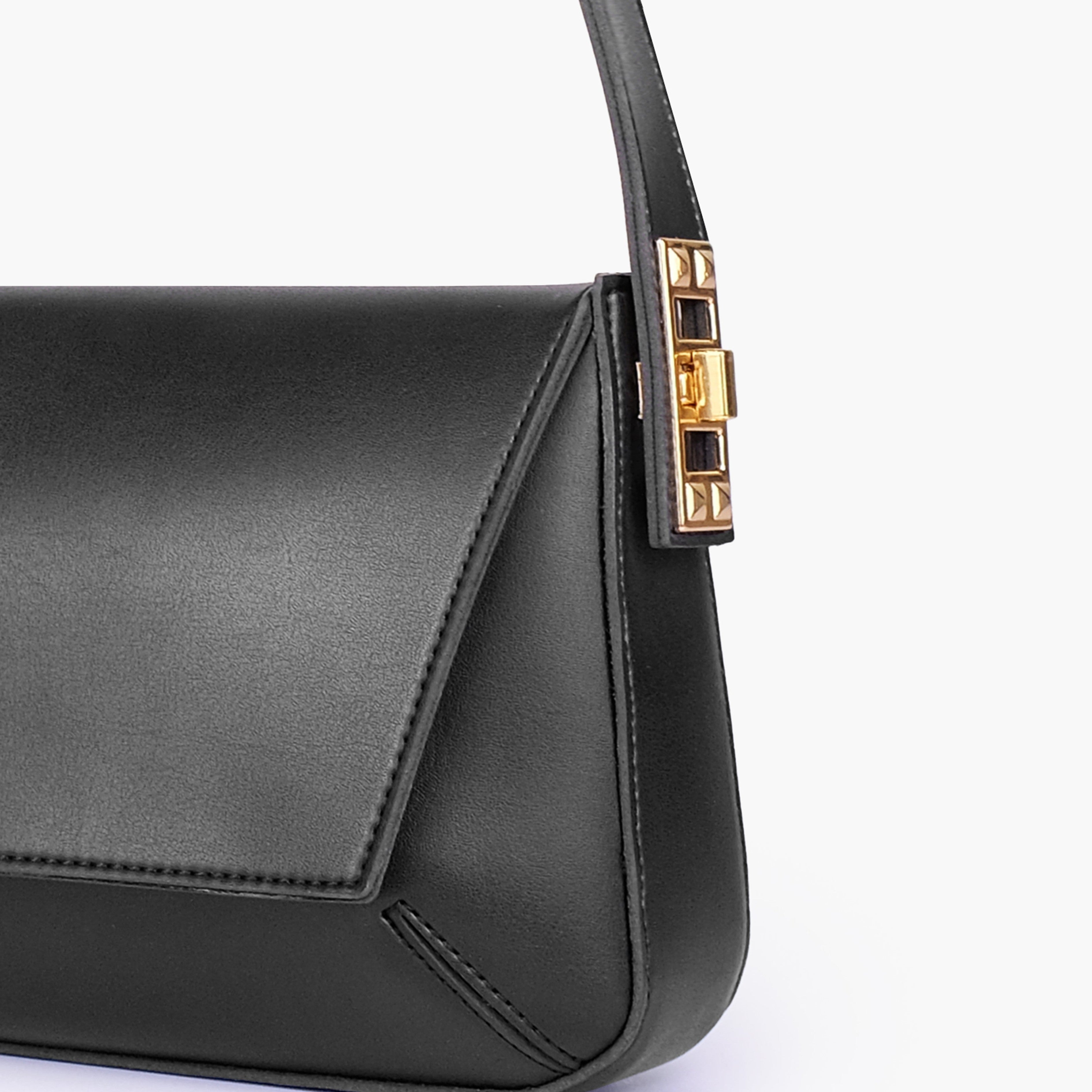 Black mini flap bag