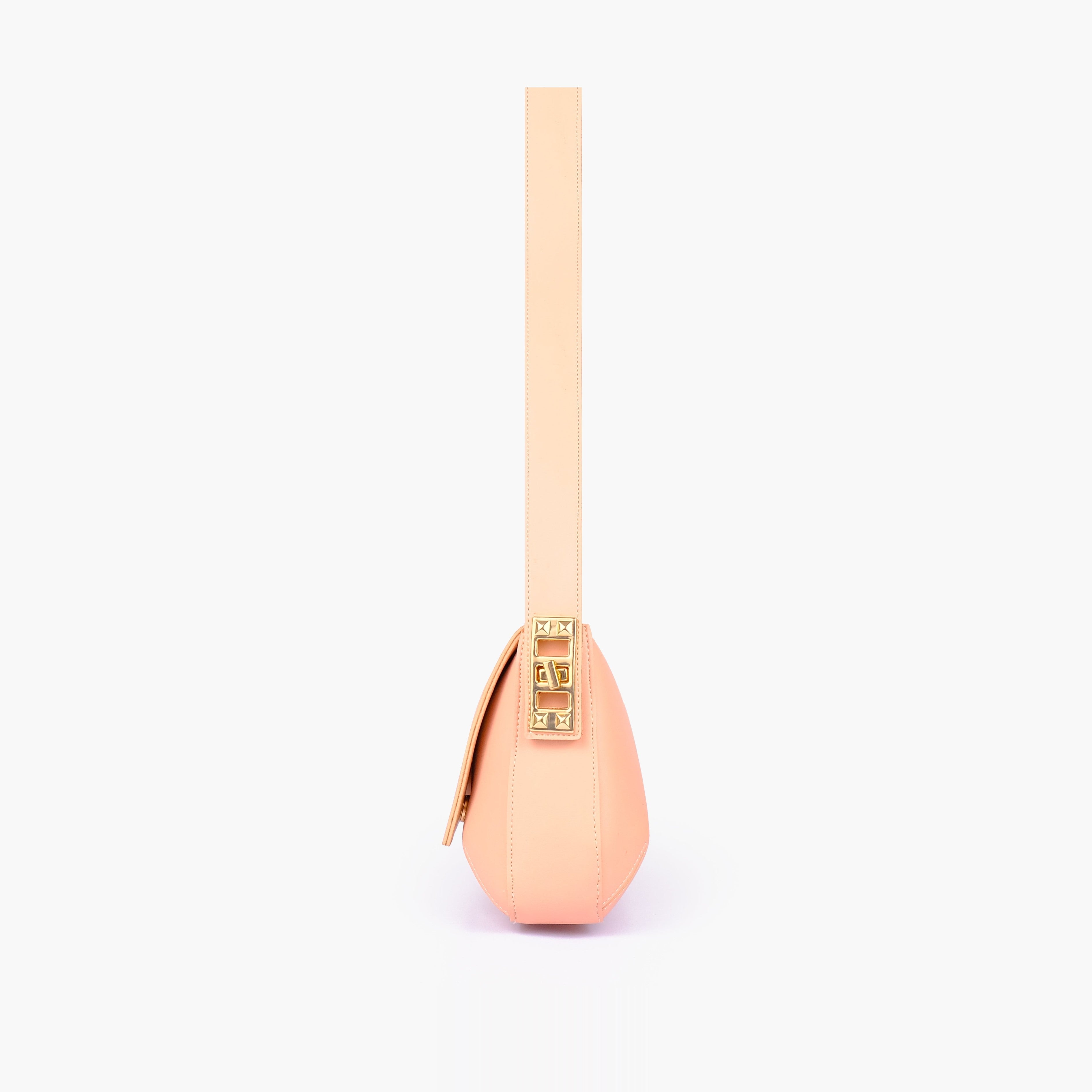 Peach mini flap bag