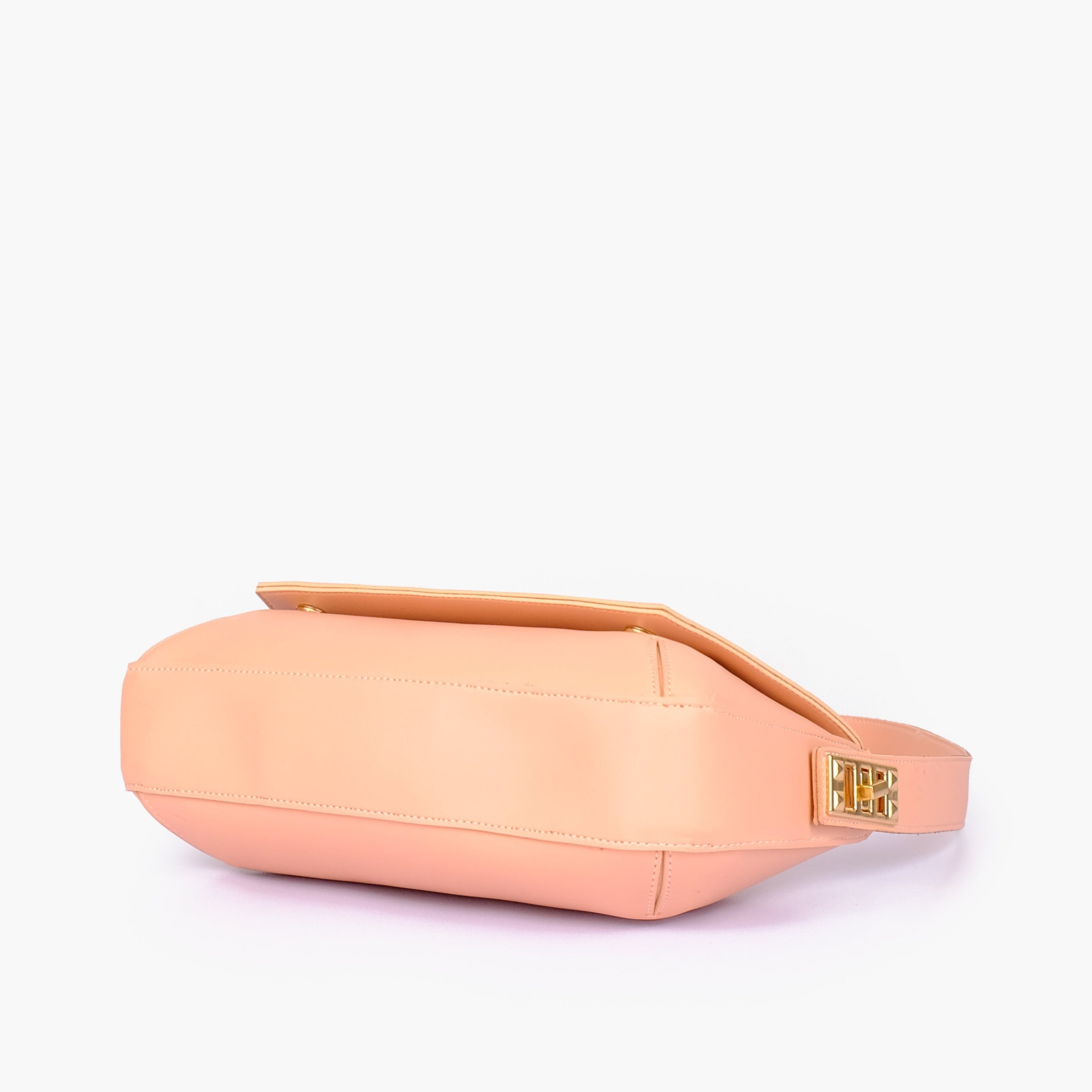 Peach mini flap bag