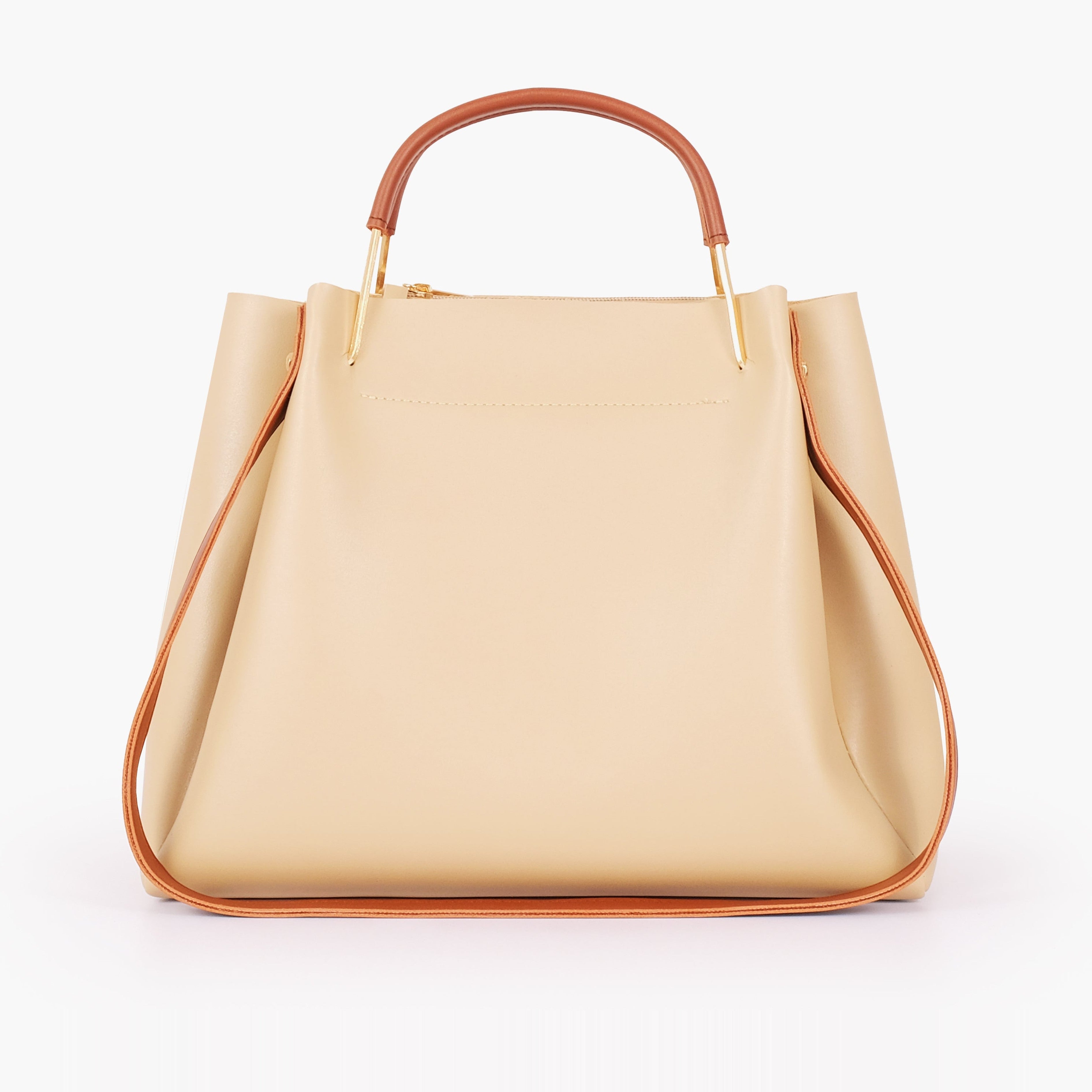 Off-white metal handle tote bag
