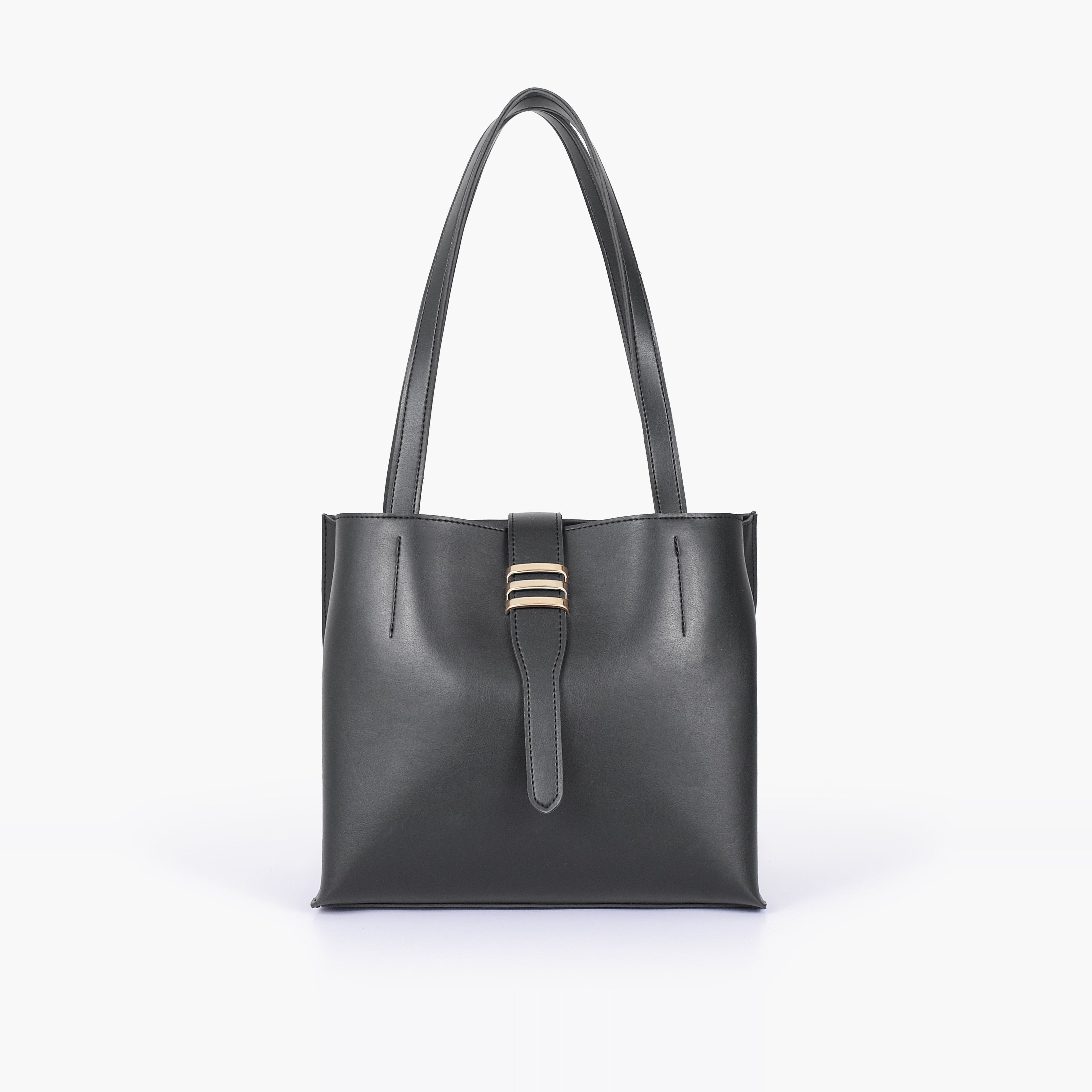 Black mini tote bag