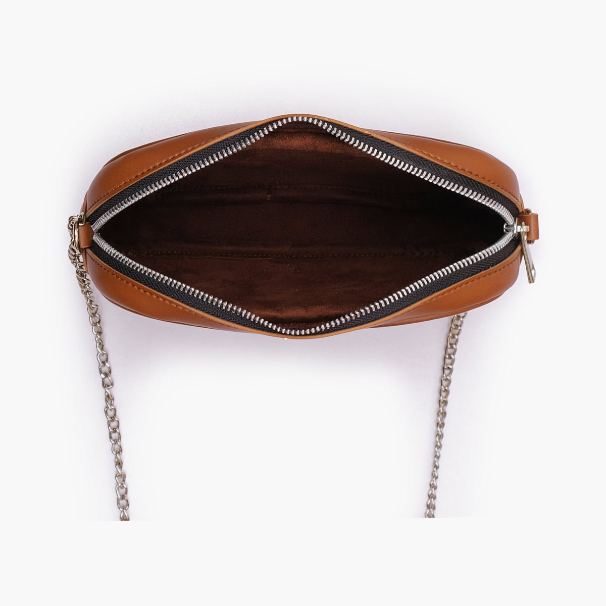 Horse brown mini quilted crossbody bag