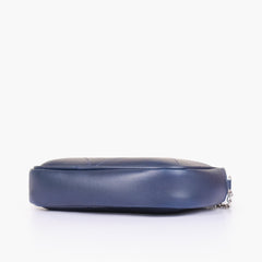 Blue mini quilted crossbody bag