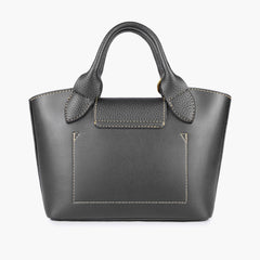 Black mini top-handle tote bag