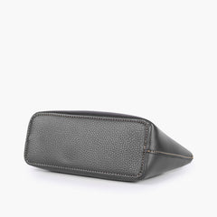 Black mini top-handle tote bag