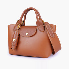 Horse brown mini top-handle tote bag