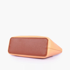 Peach mini top-handle tote bag