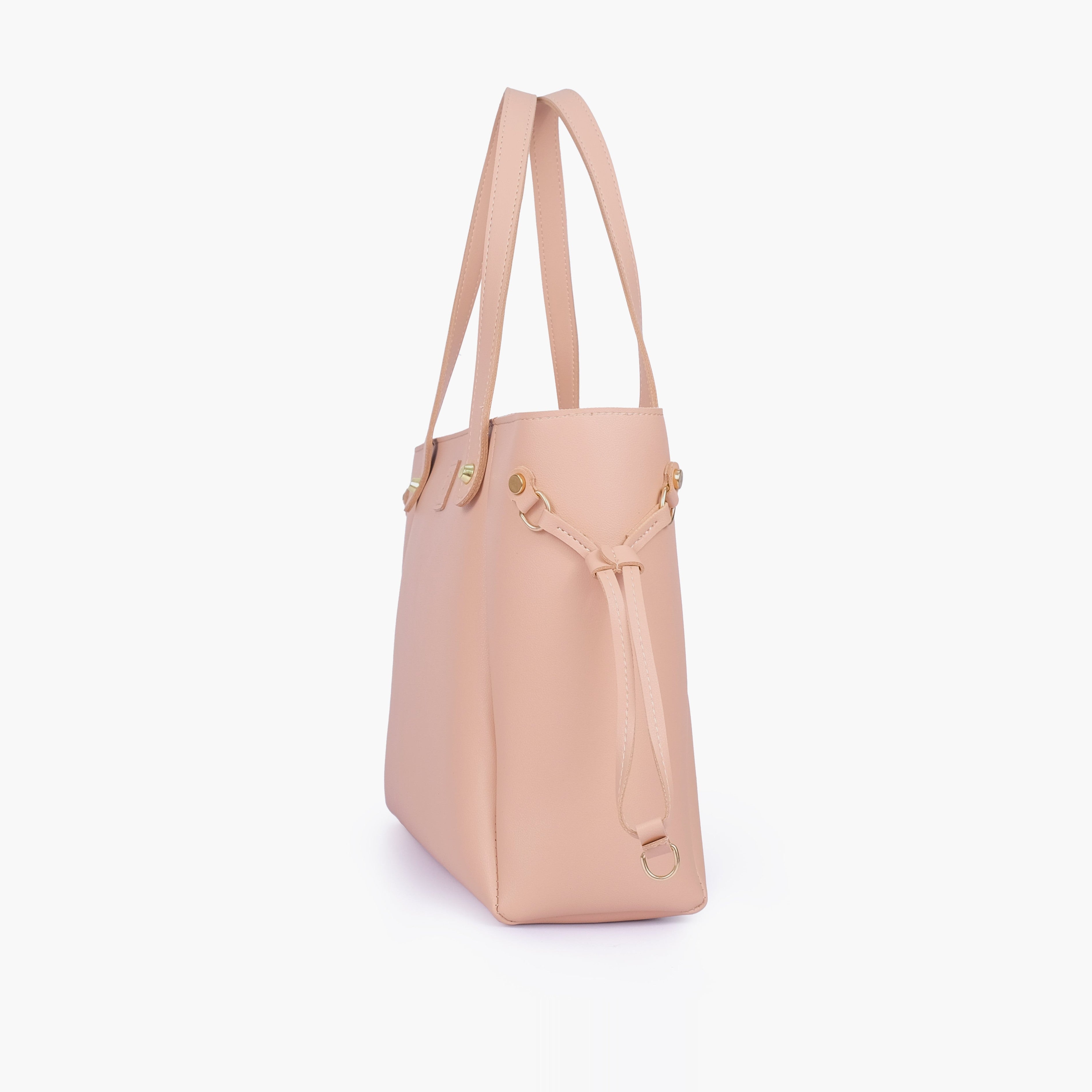Peach minimalist tote