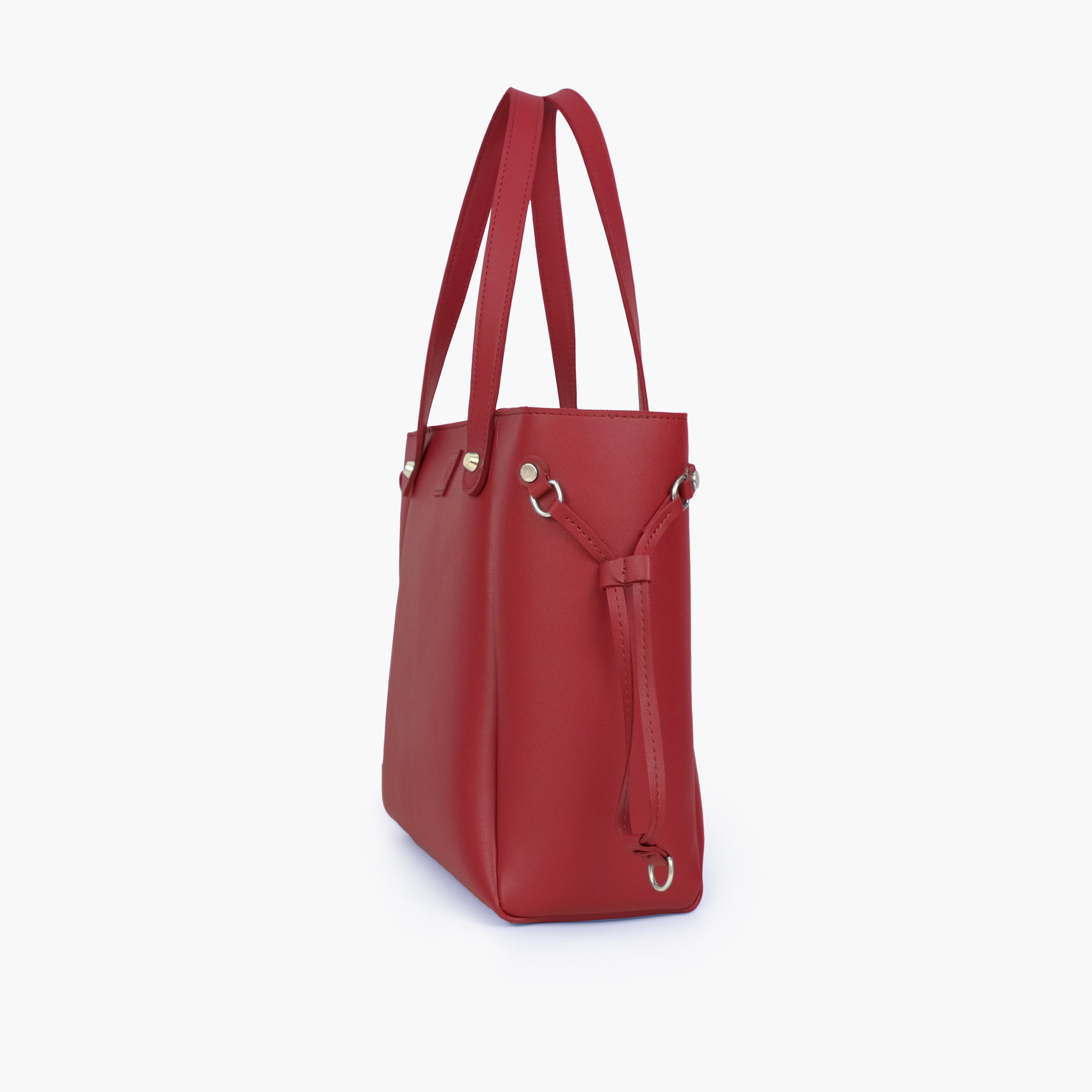 Maroon minimalist tote