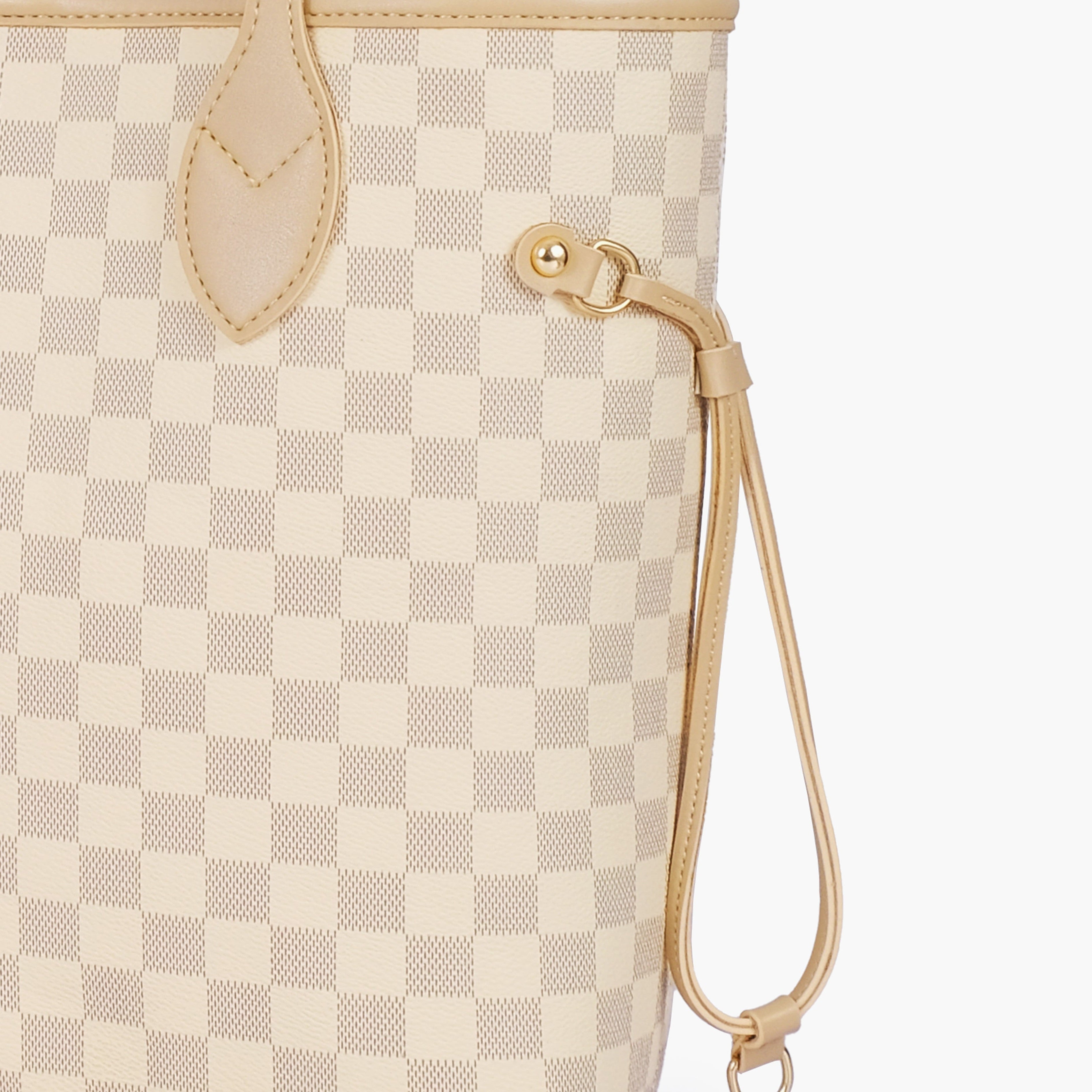 Off-white checkered neverfull tote bag