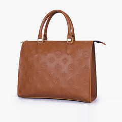 Brown on-the-go handbag