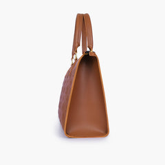 Brown on-the-go handbag