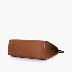 Brown on-the-go handbag