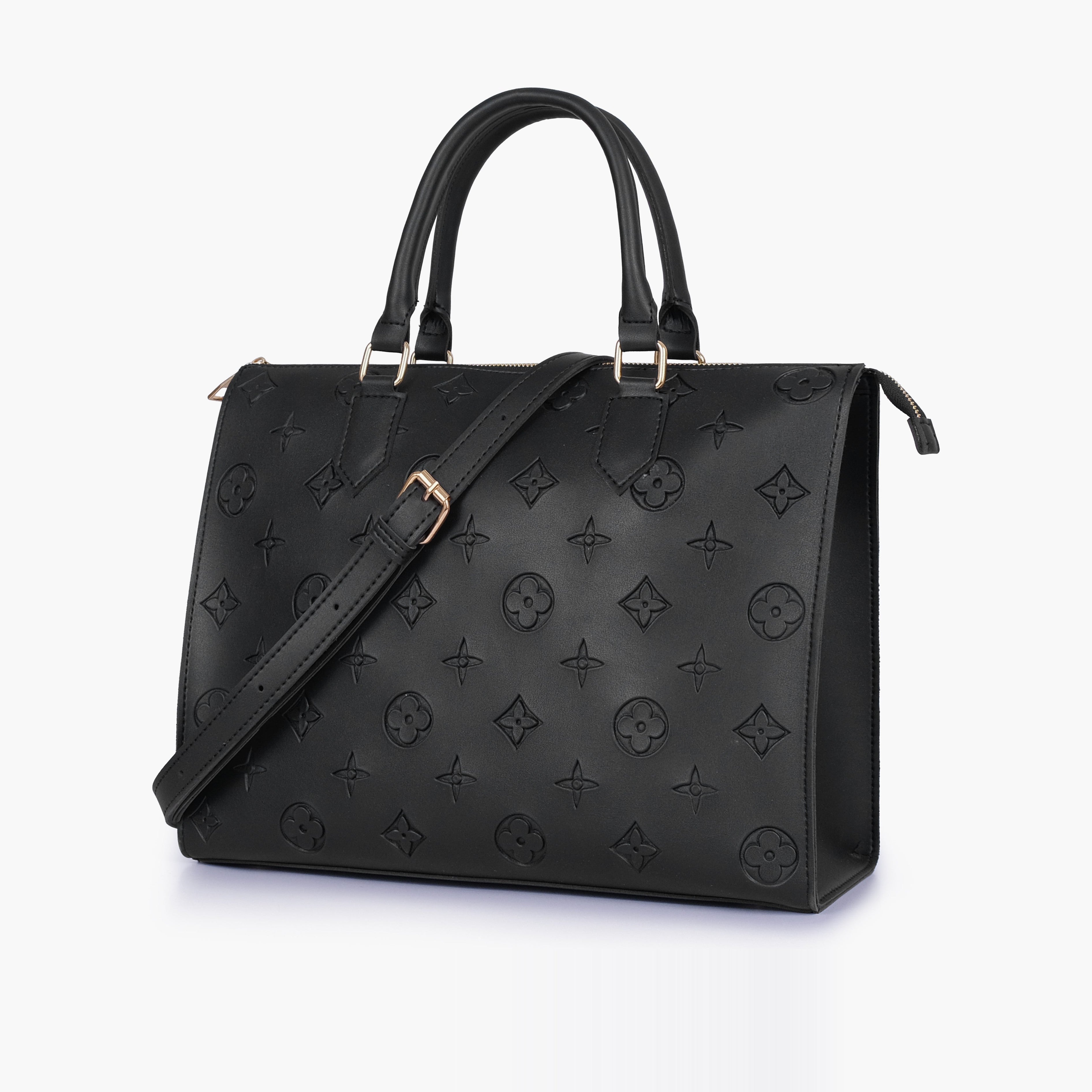 Black on-the-go handbag