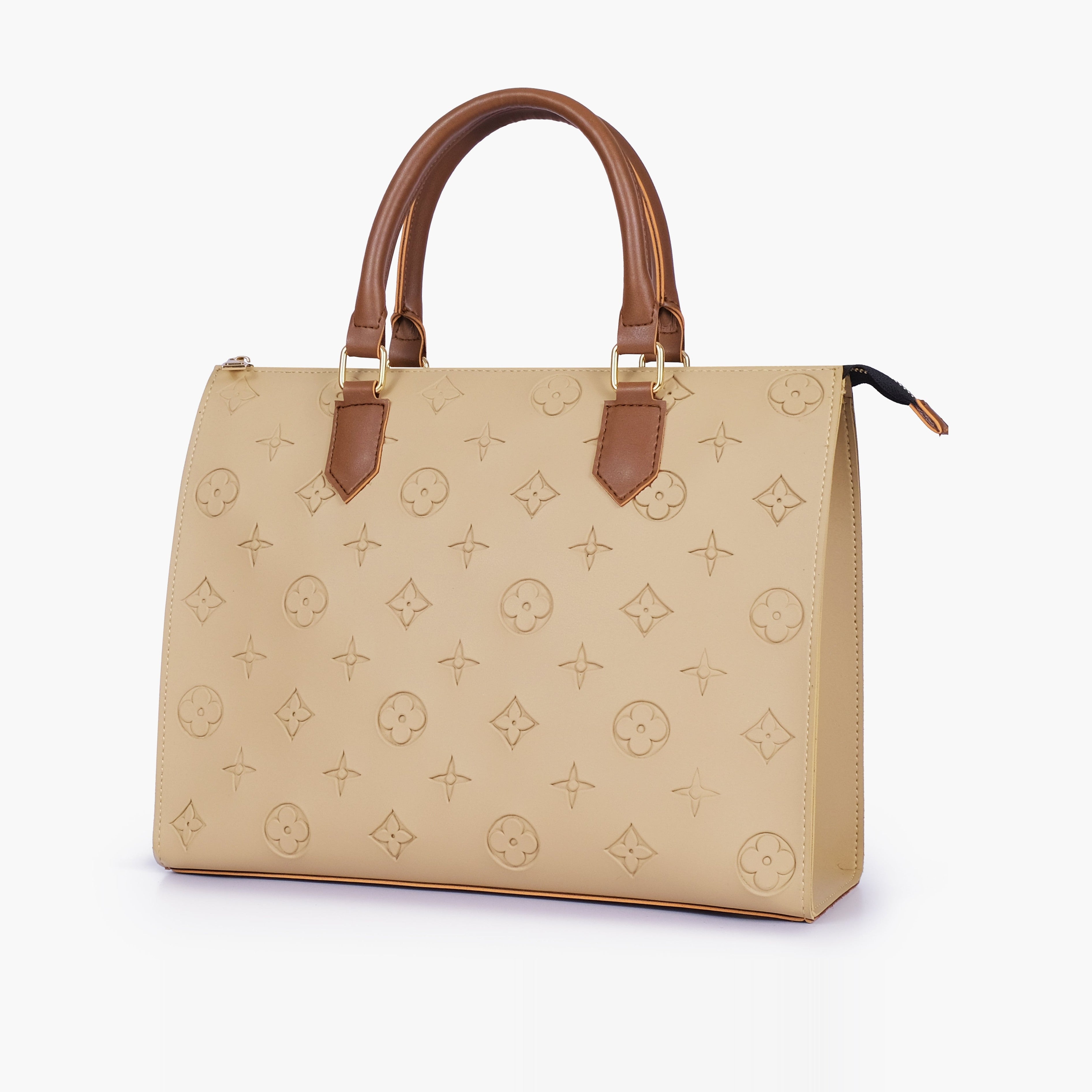 Off-white and brown on-the-go handbag