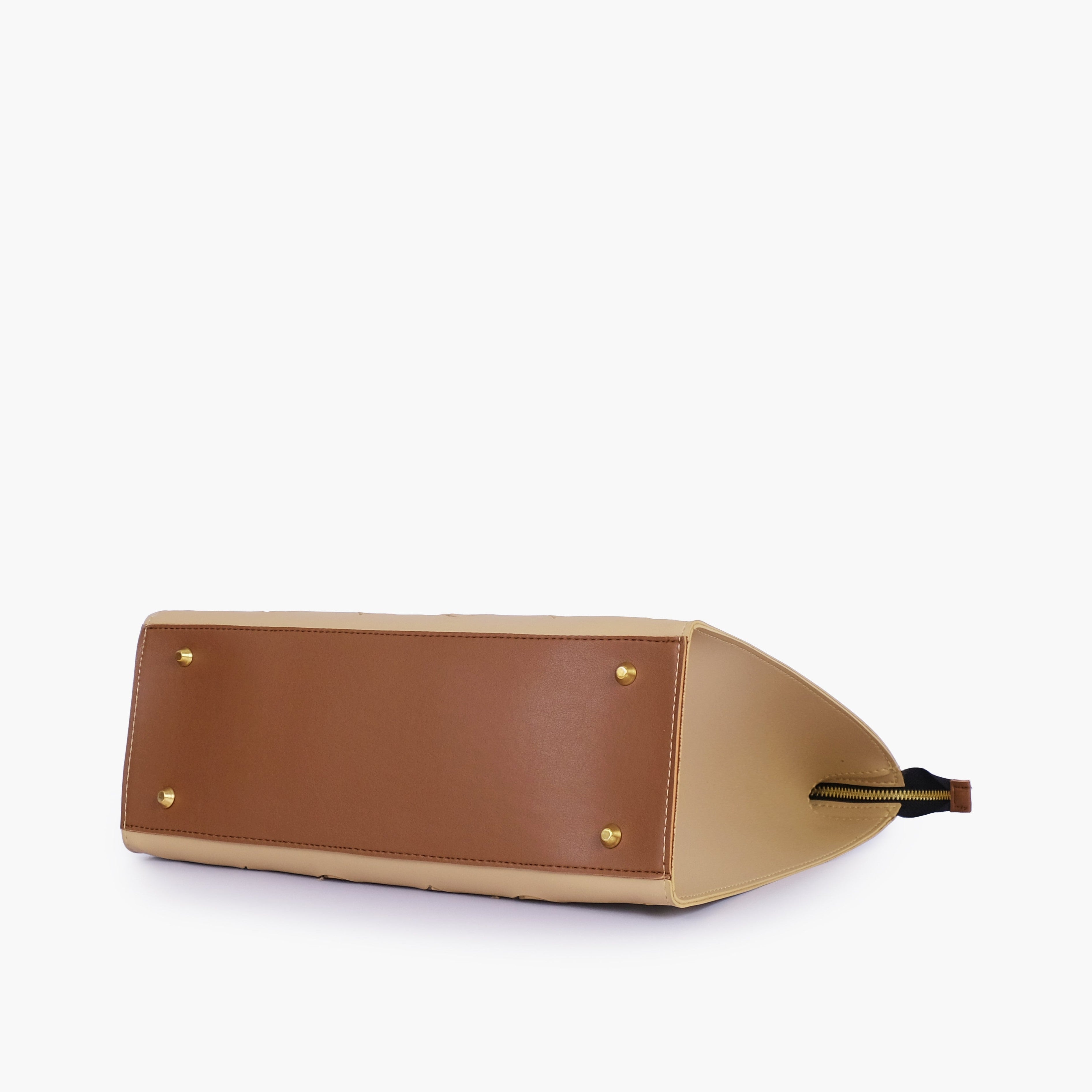 Off-white and brown on-the-go handbag