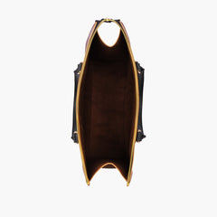 Brown and black on-the-go handbag