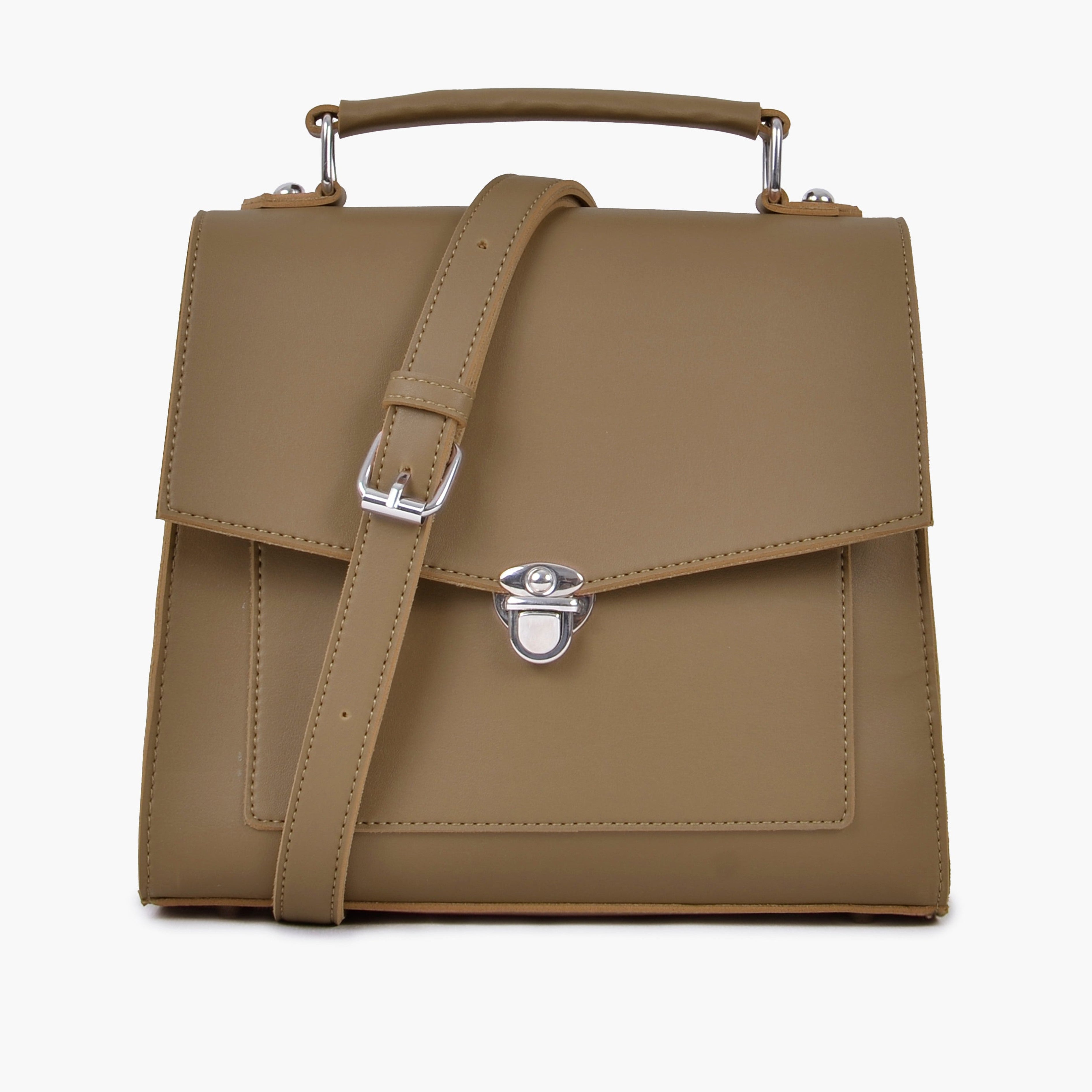 Coffee push-lock messenger bag