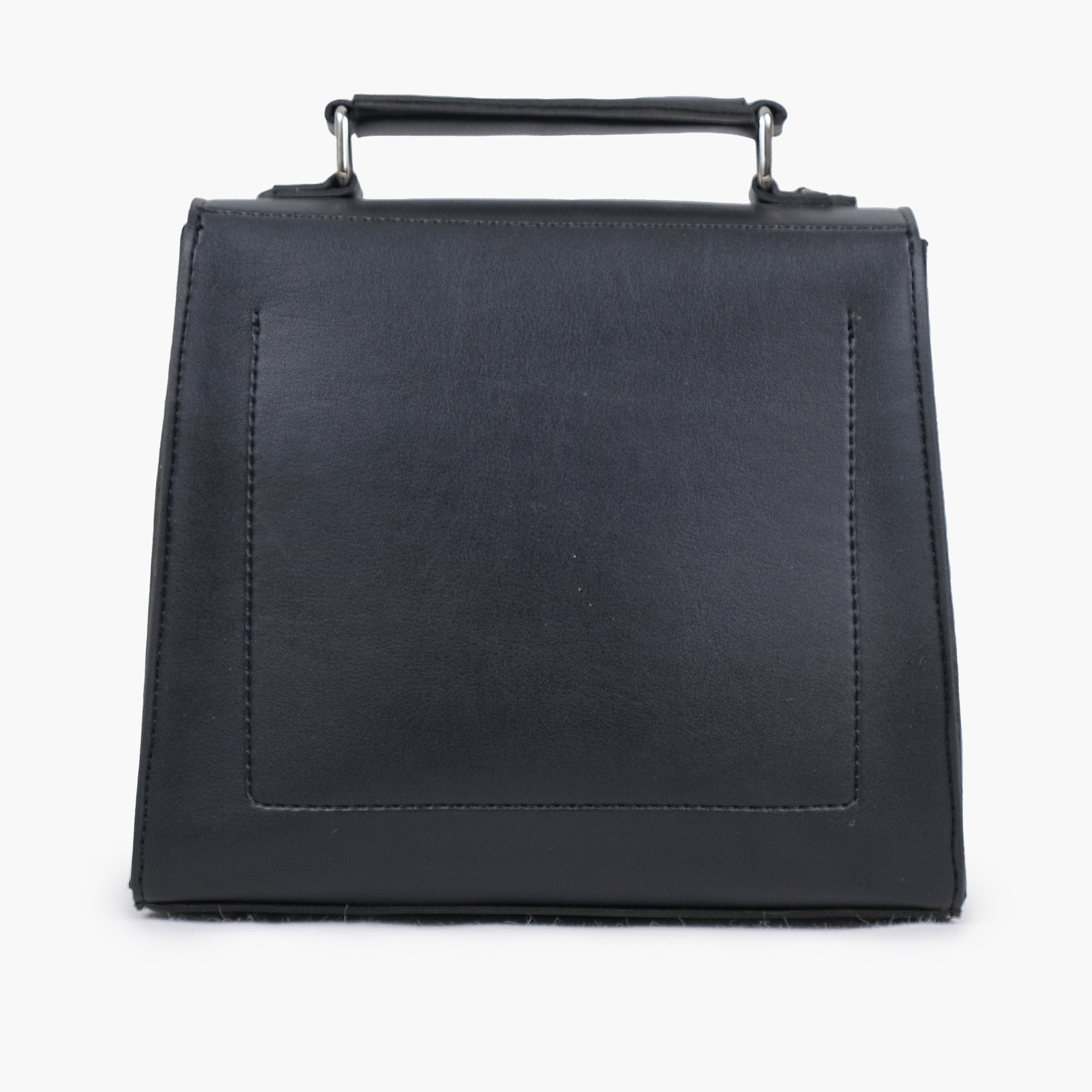 Black push-lock messenger bag