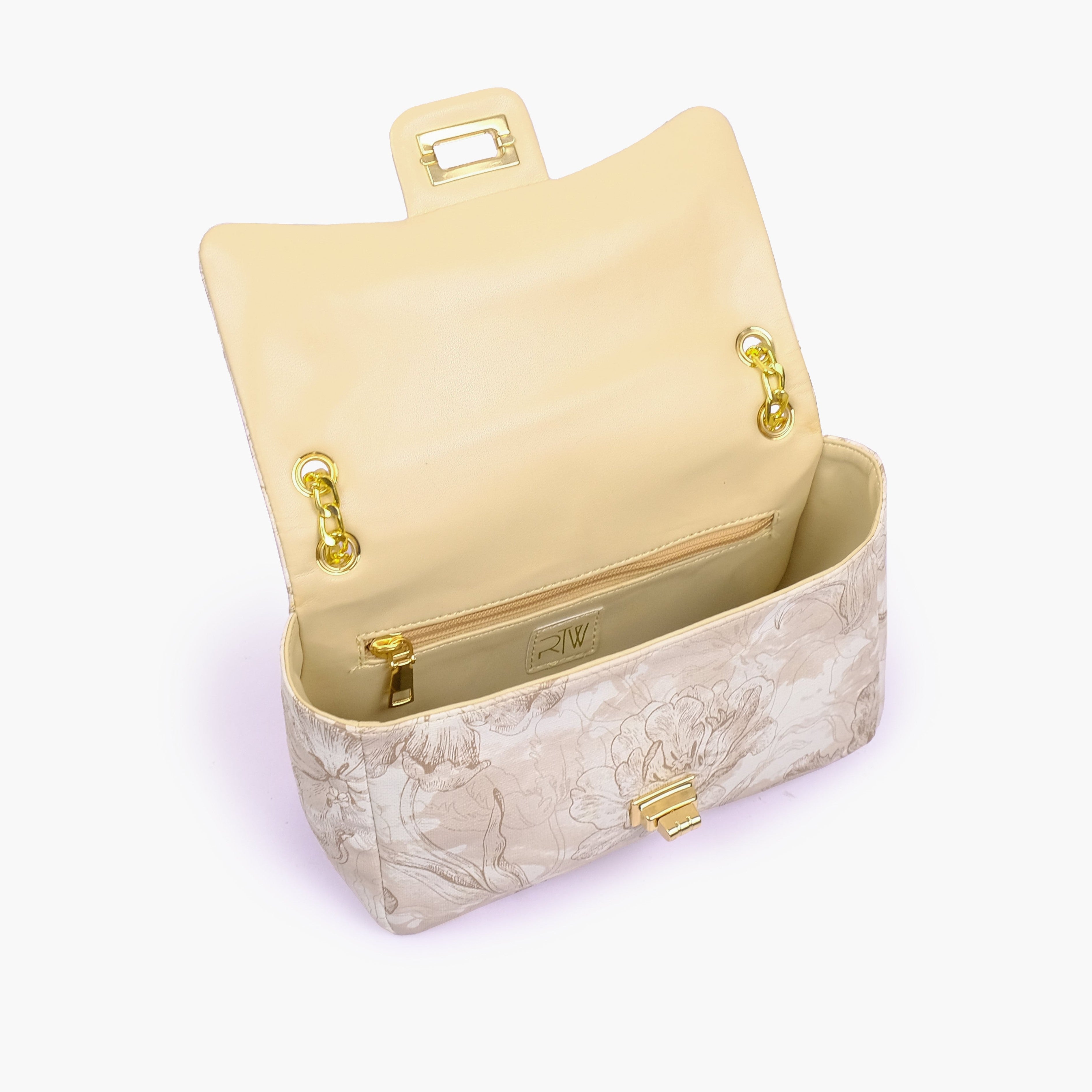 Off-white printed mini bag with chain