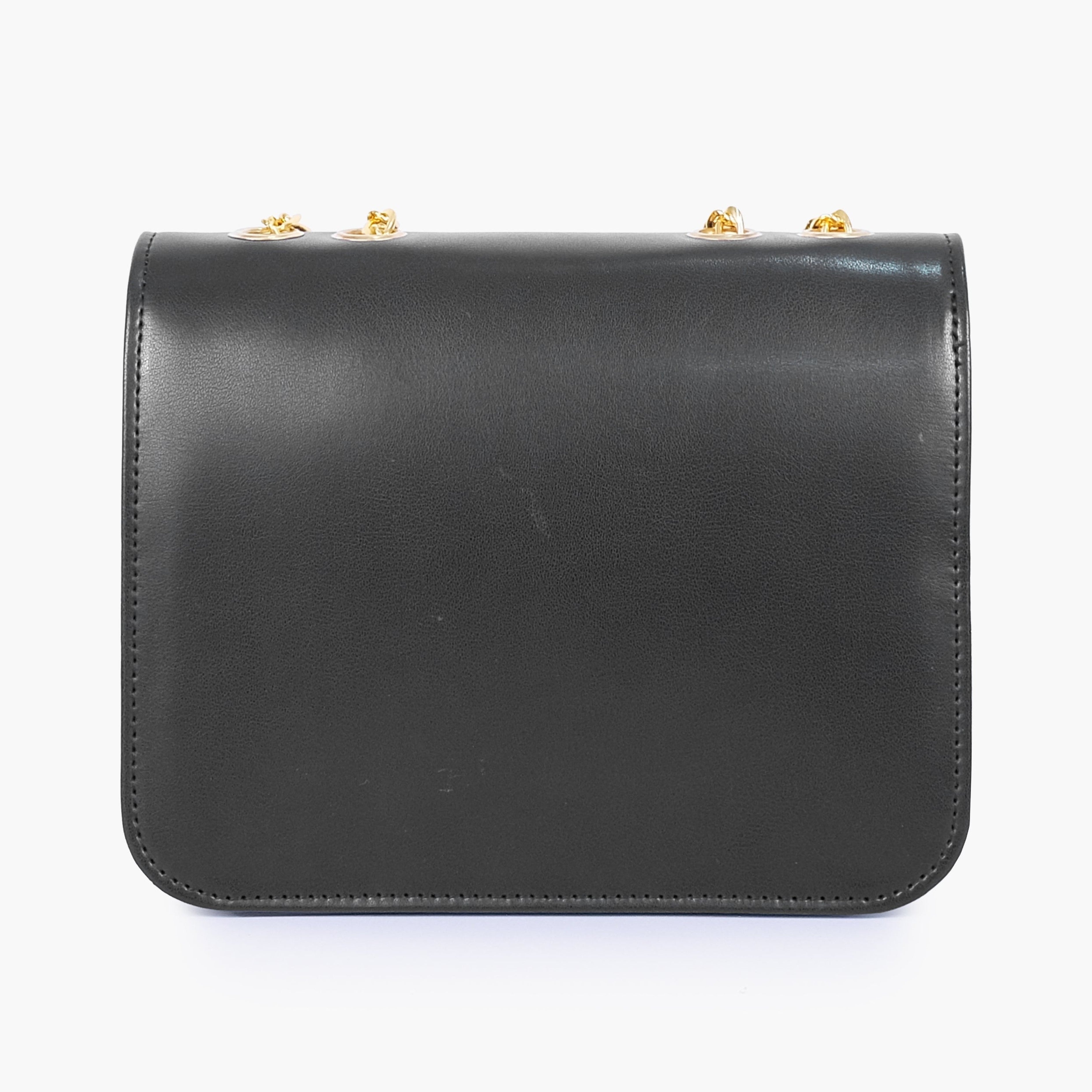Black quilted chain cross-body bag