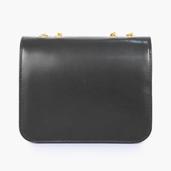 Black quilted chain cross-body bag
