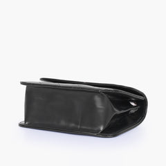 Black quilted chain cross-body bag