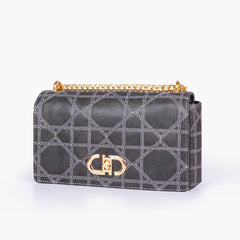 Black quilted chain purse