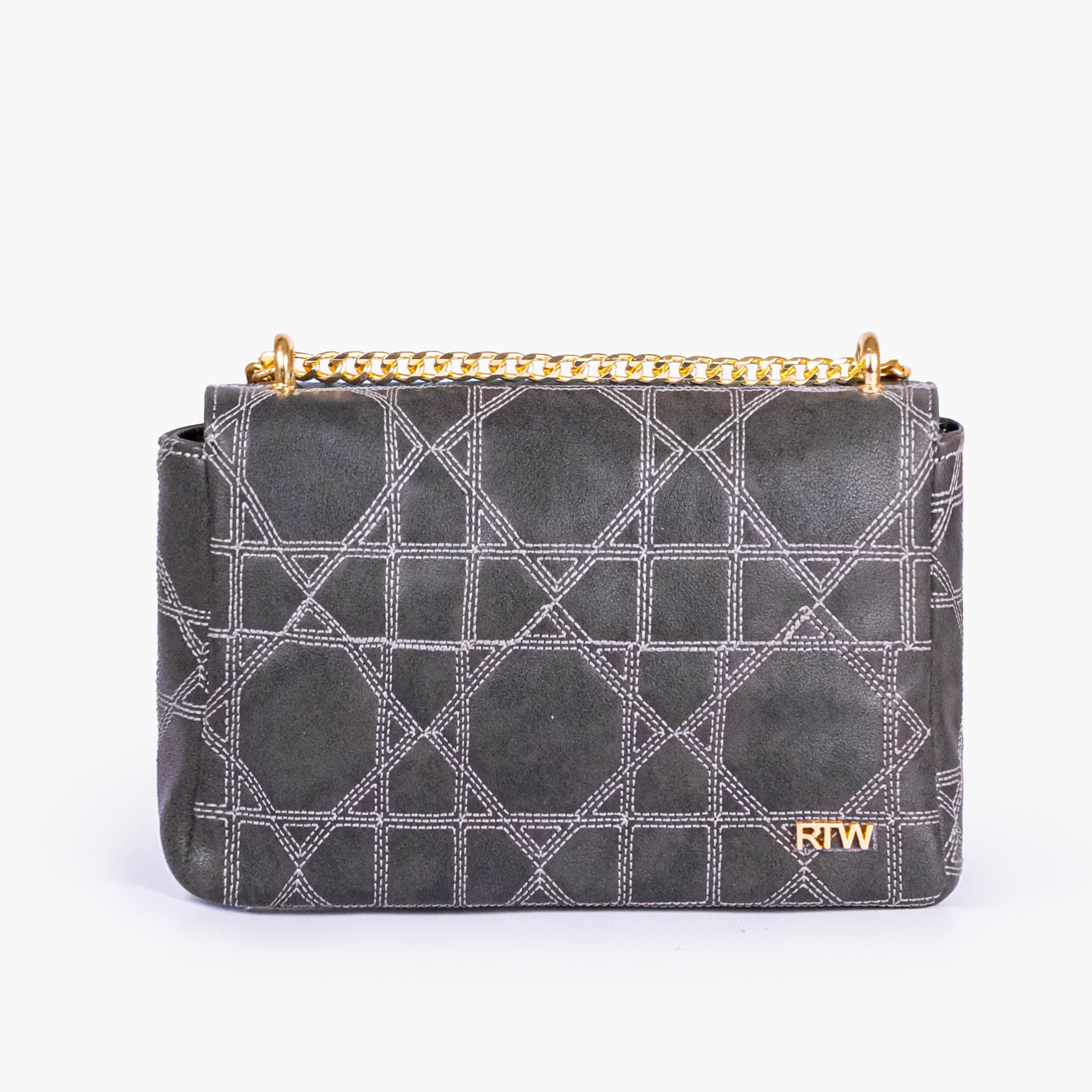 Black quilted chain purse