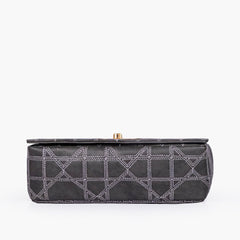 Black quilted chain purse