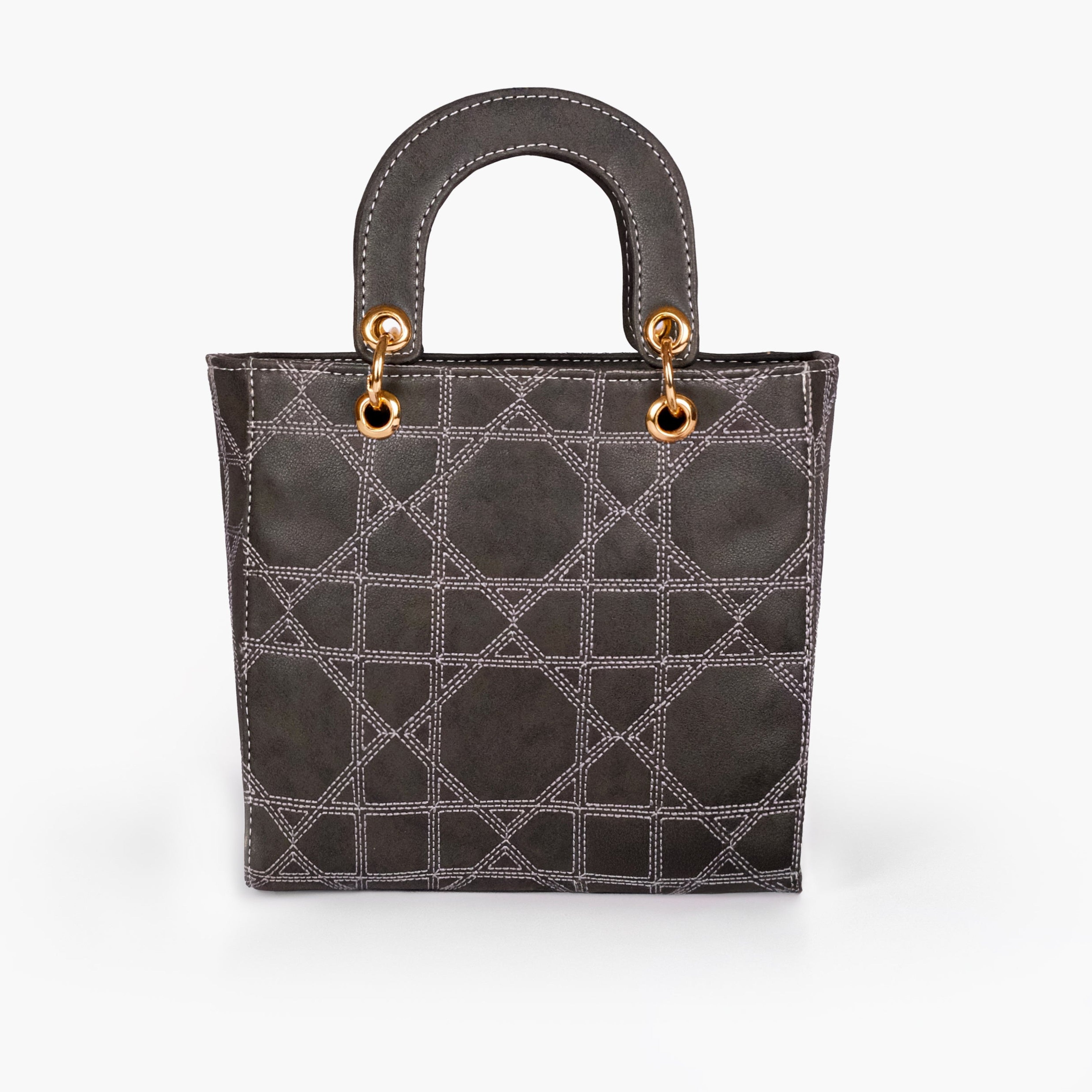 Black quilted mini tote bag