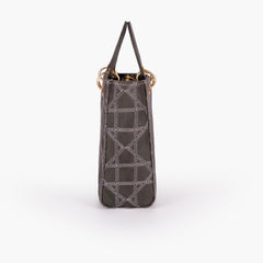 Black quilted mini tote bag
