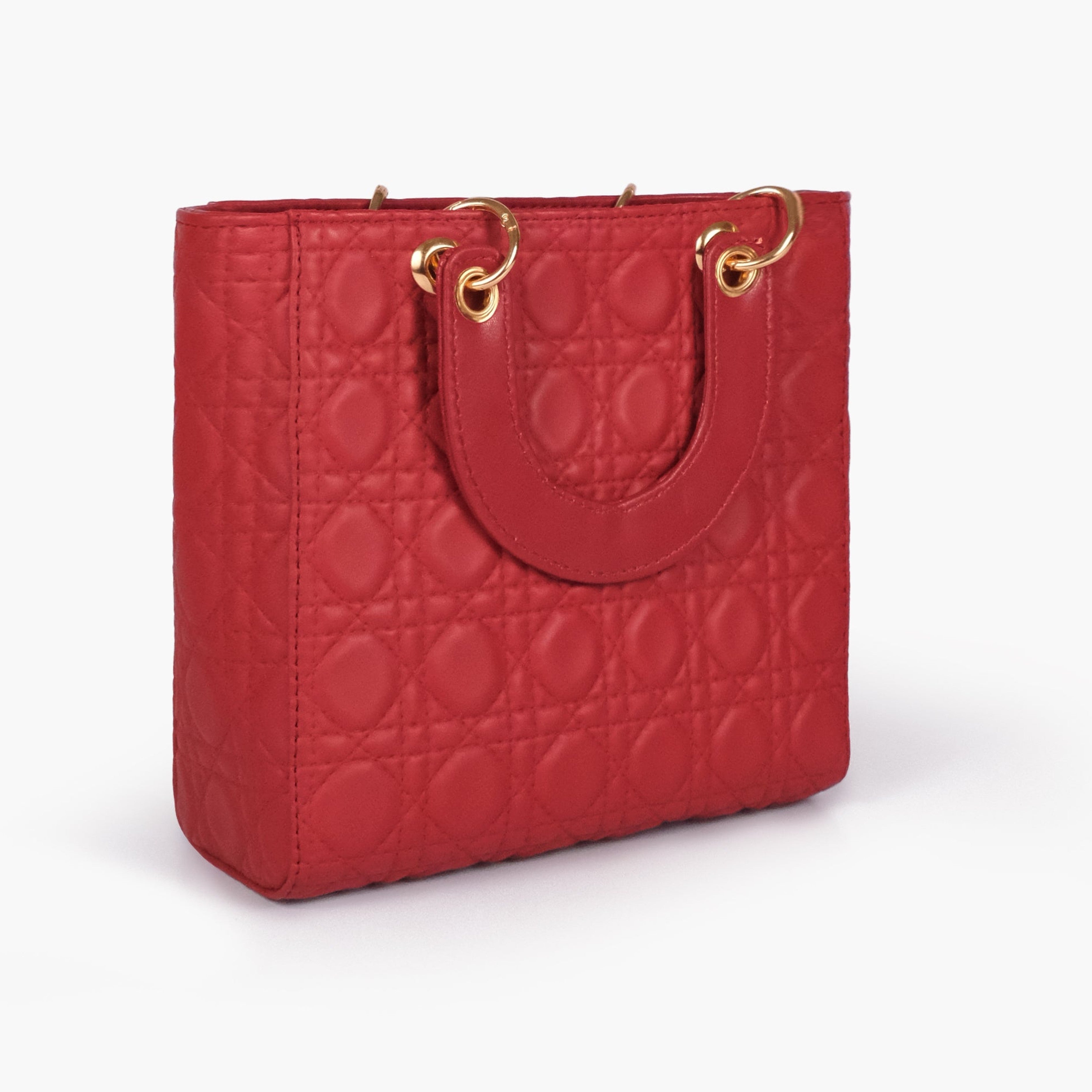 Maroon quilted mini tote bag