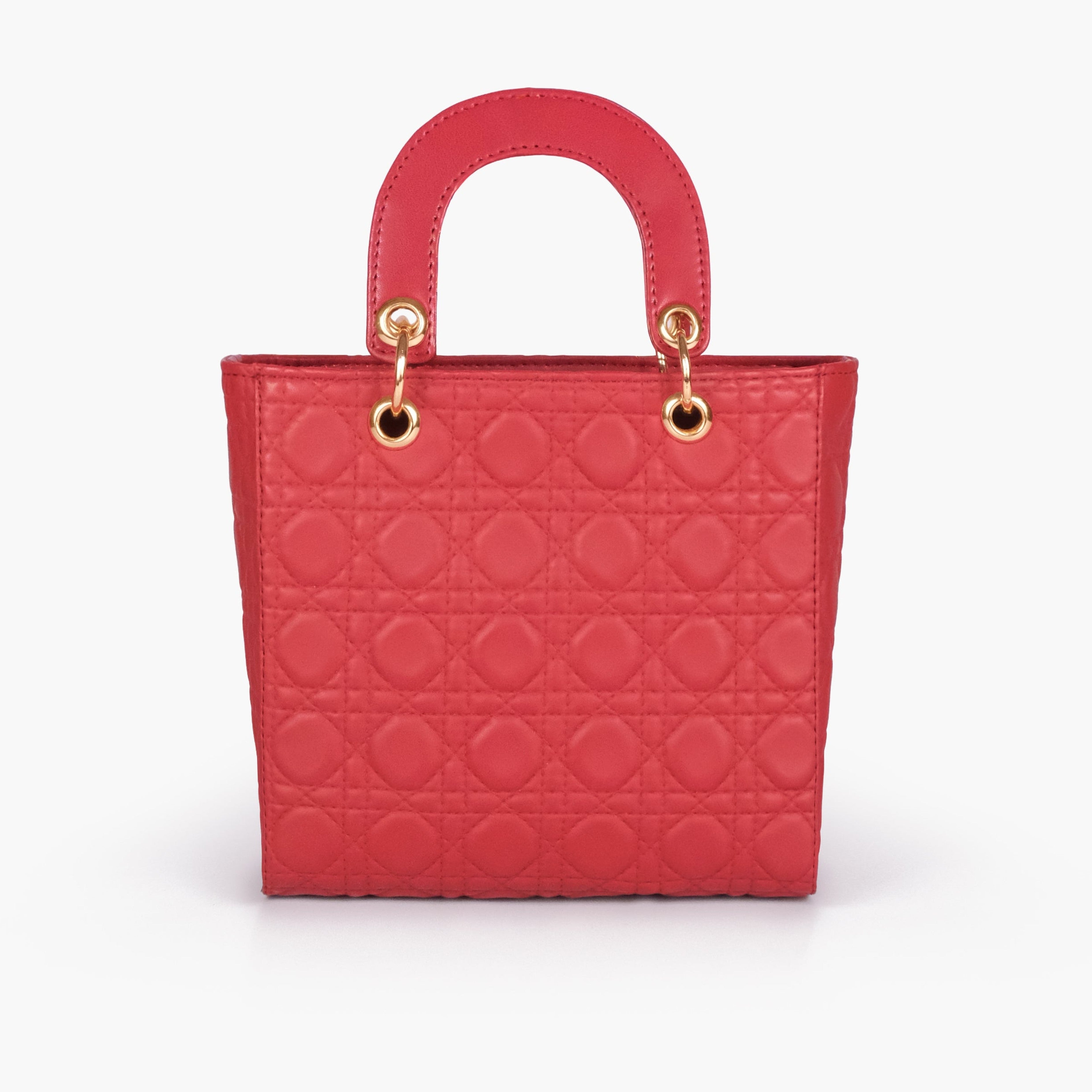 Maroon quilted mini tote bag