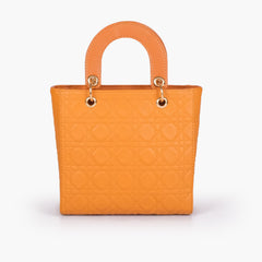 Mustard quilted mini tote bag